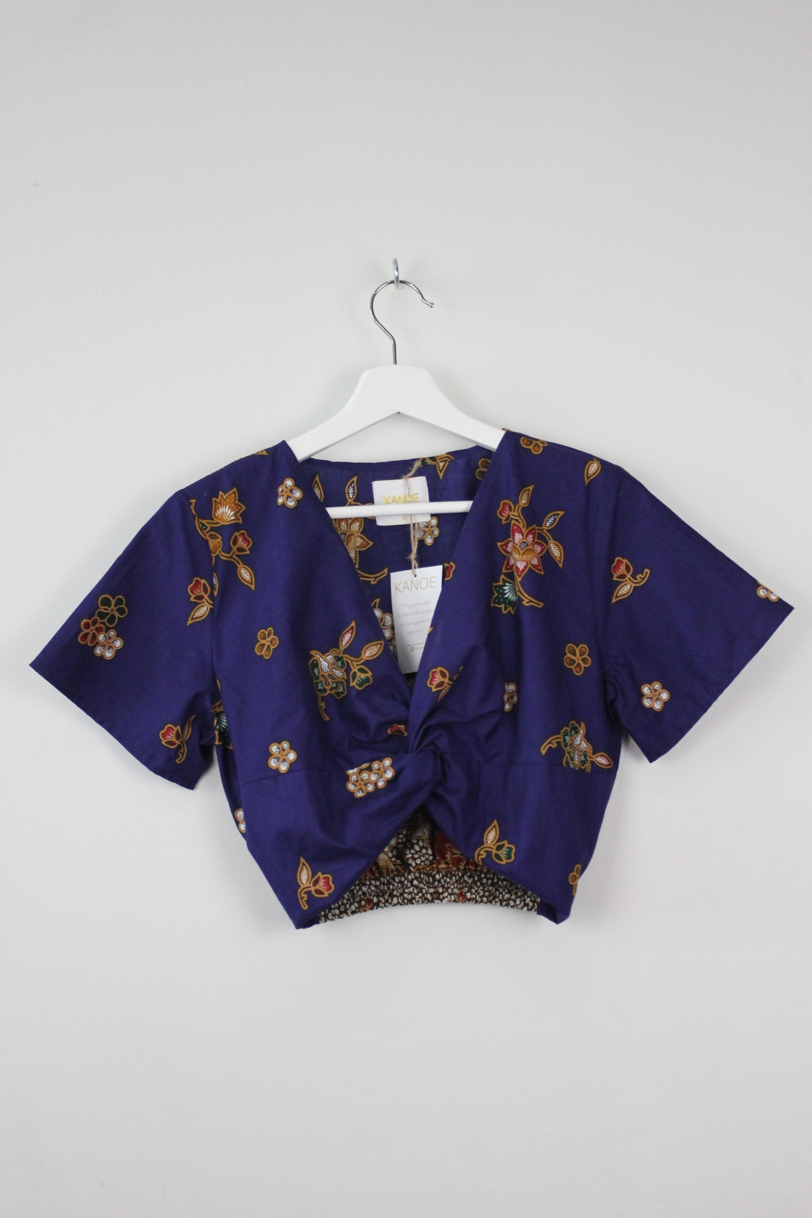 Twisted Front Batik Top - Esa