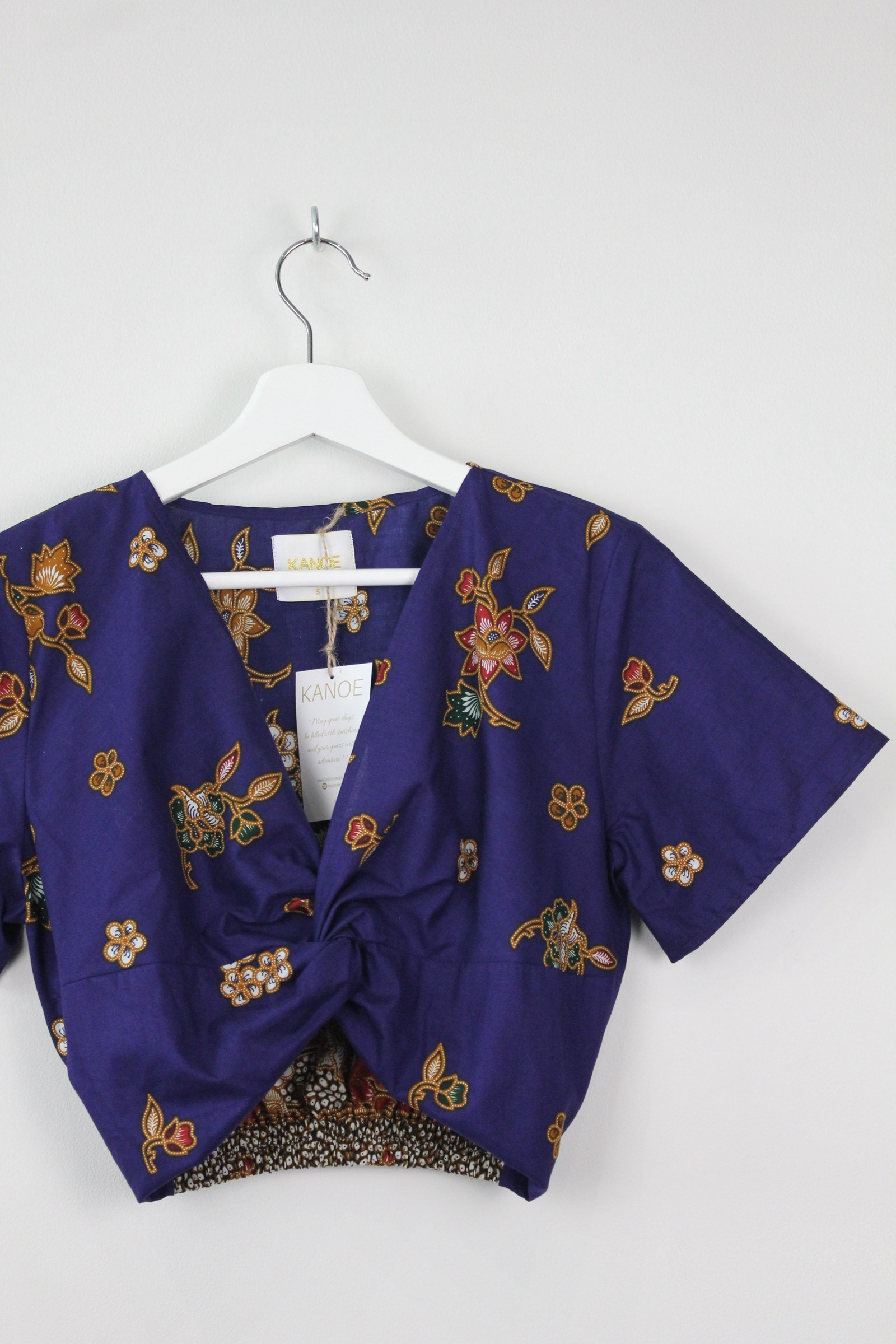 Twisted Front Batik Top - Esa