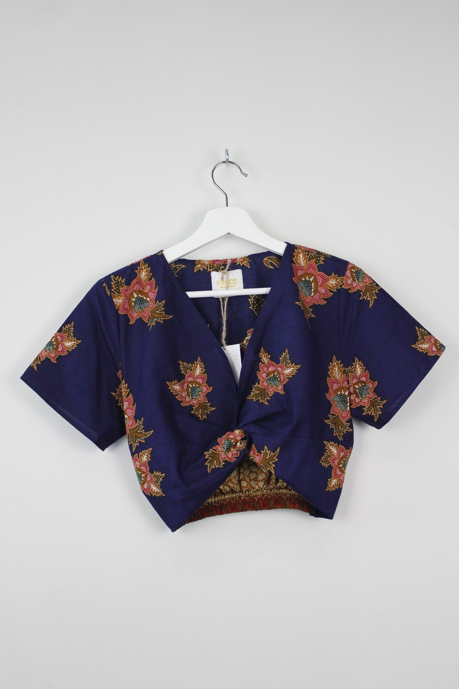 Twisted Front Batik Top - Zanie
