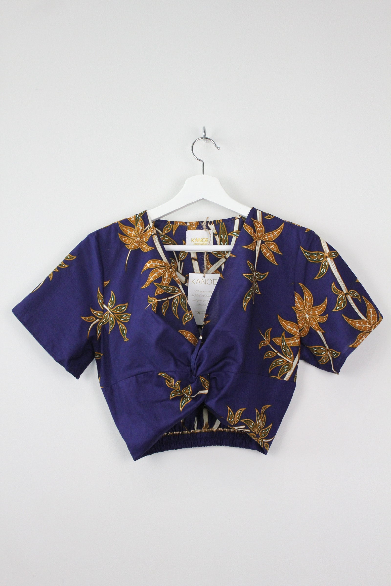 Twisted Front Batik Top - Arvy