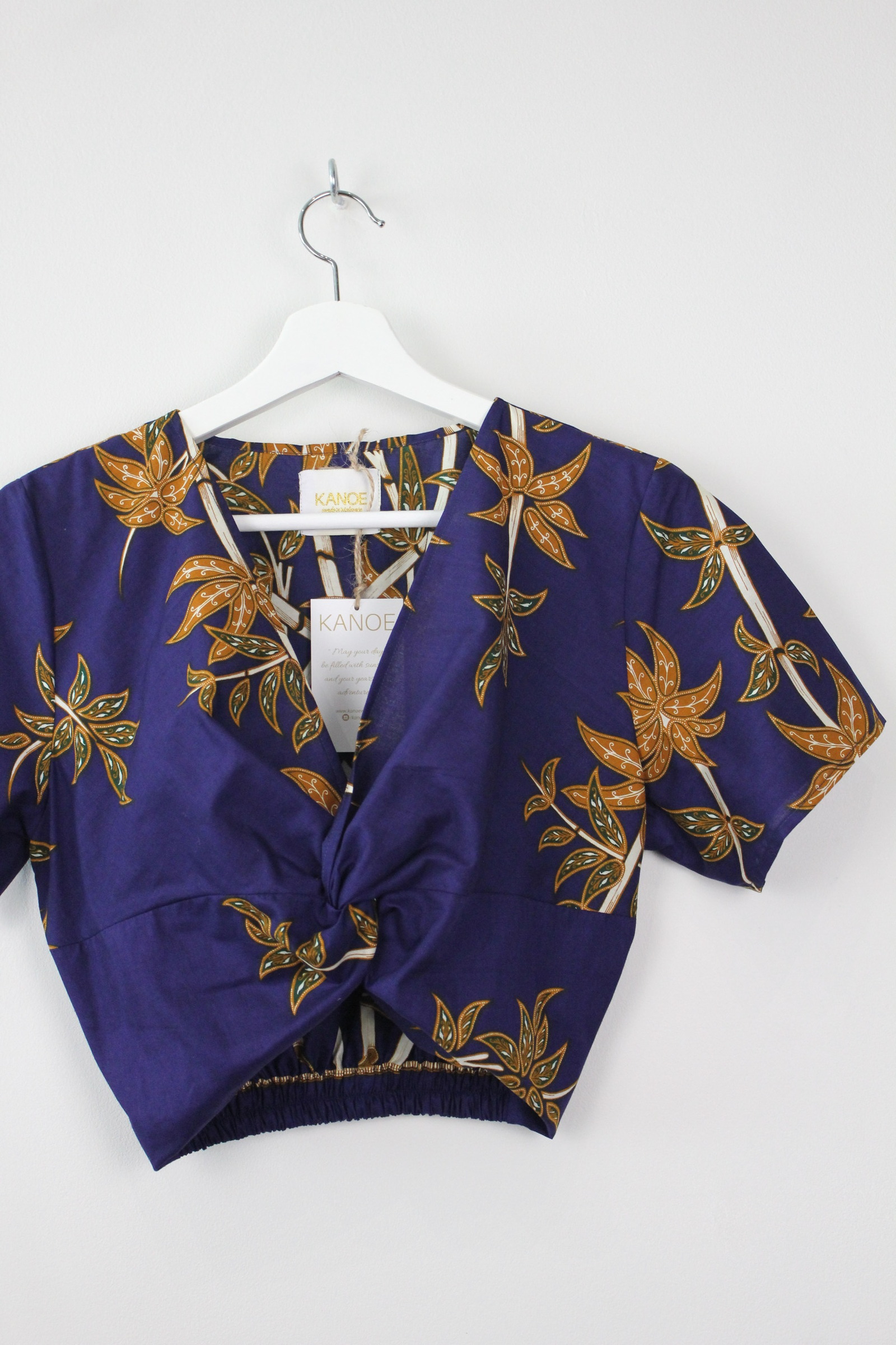 Twisted Front Batik Top - Arvy