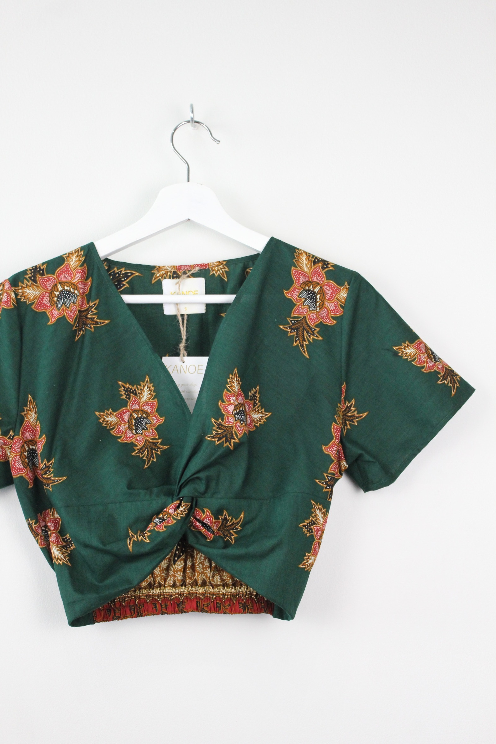 Twisted Front Batik Top - Anaya