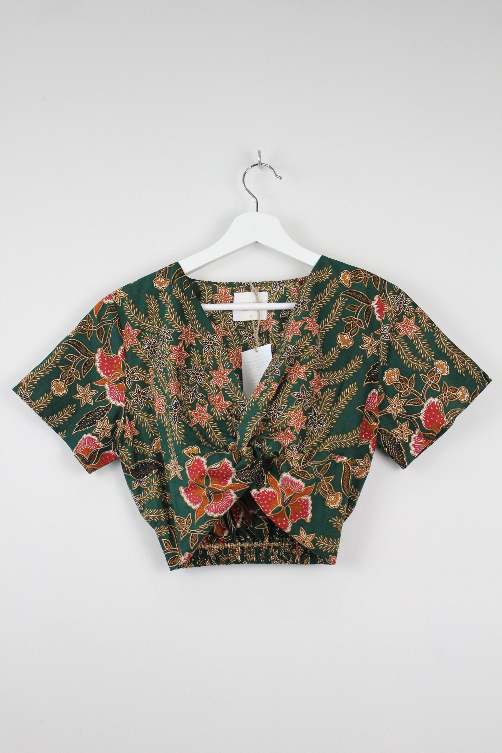 Twisted Front Batik Top - Brenda