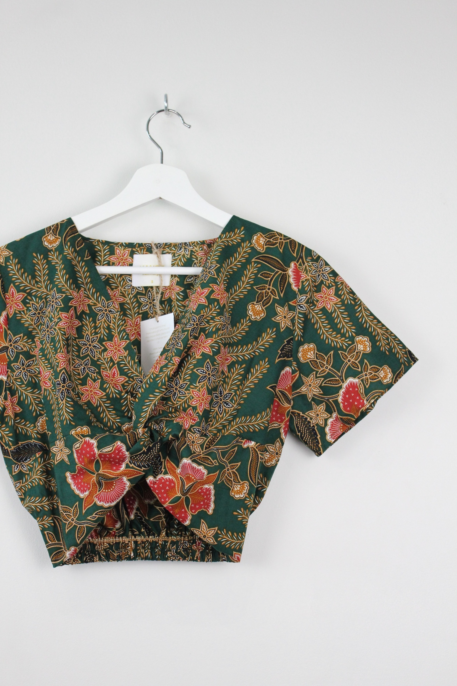 Twisted Front Batik Top - Brenda