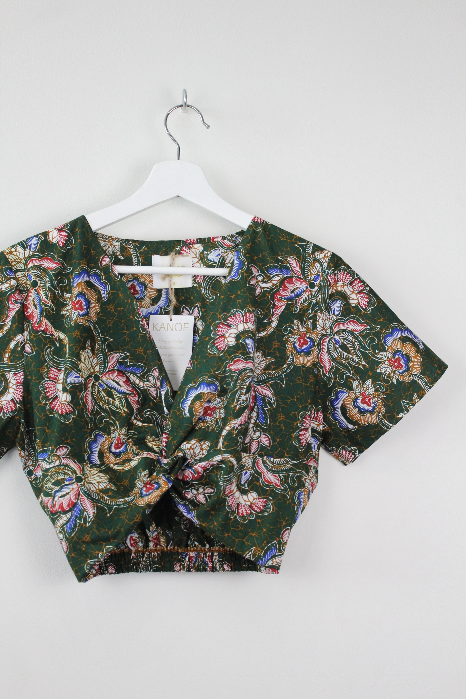 Twisted Front Batik Top - Lucy