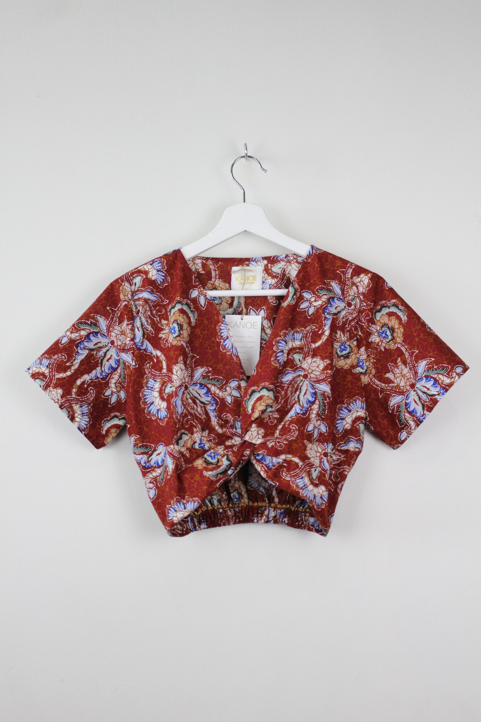 Twisted Front Batik Top - Mandy
