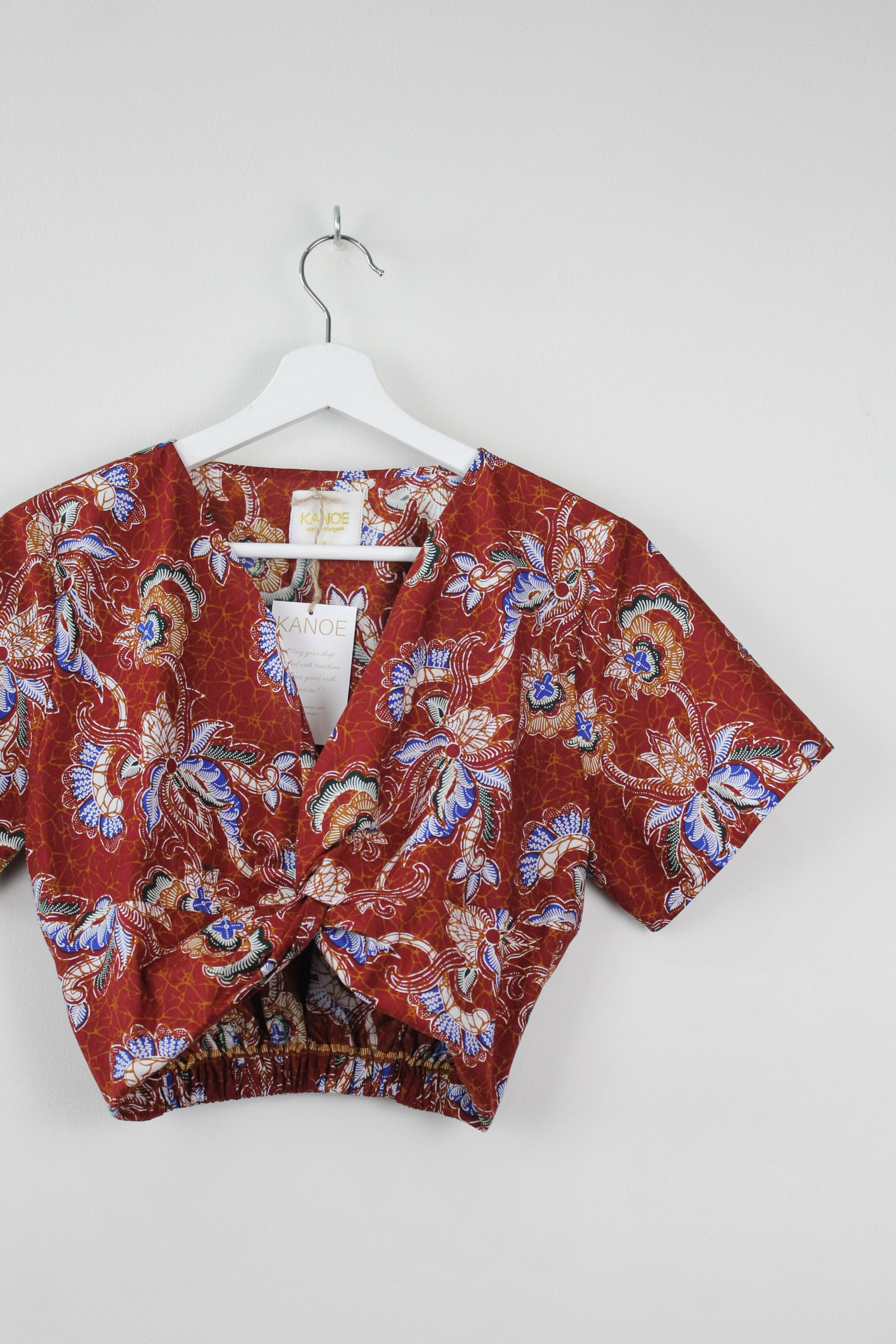Twisted Front Batik Top - Mandy