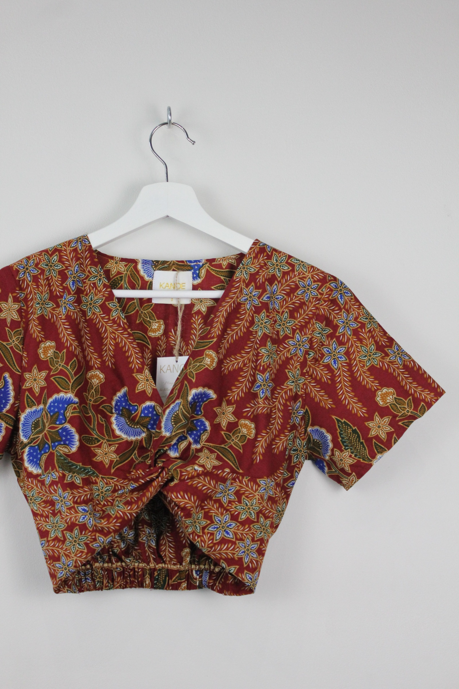 Twisted Front Batik Top - Naia
