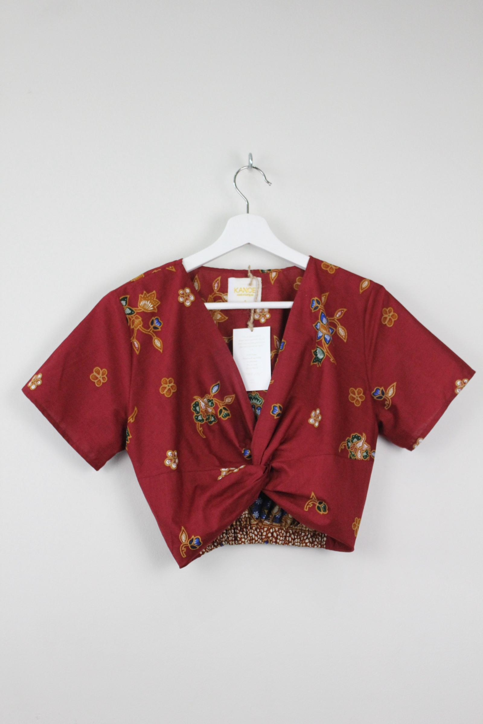 Twisted Front Batik Top - Bree