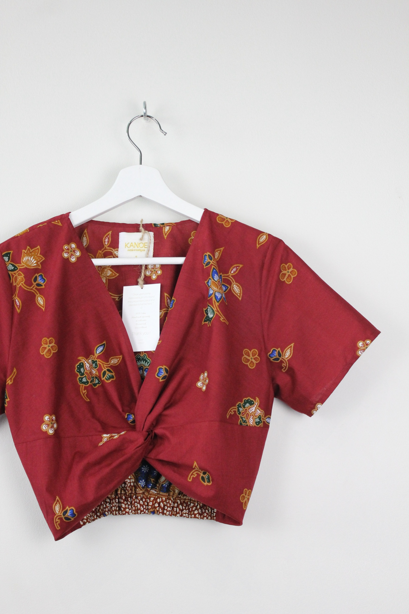 Twisted Front Batik Top - Bree