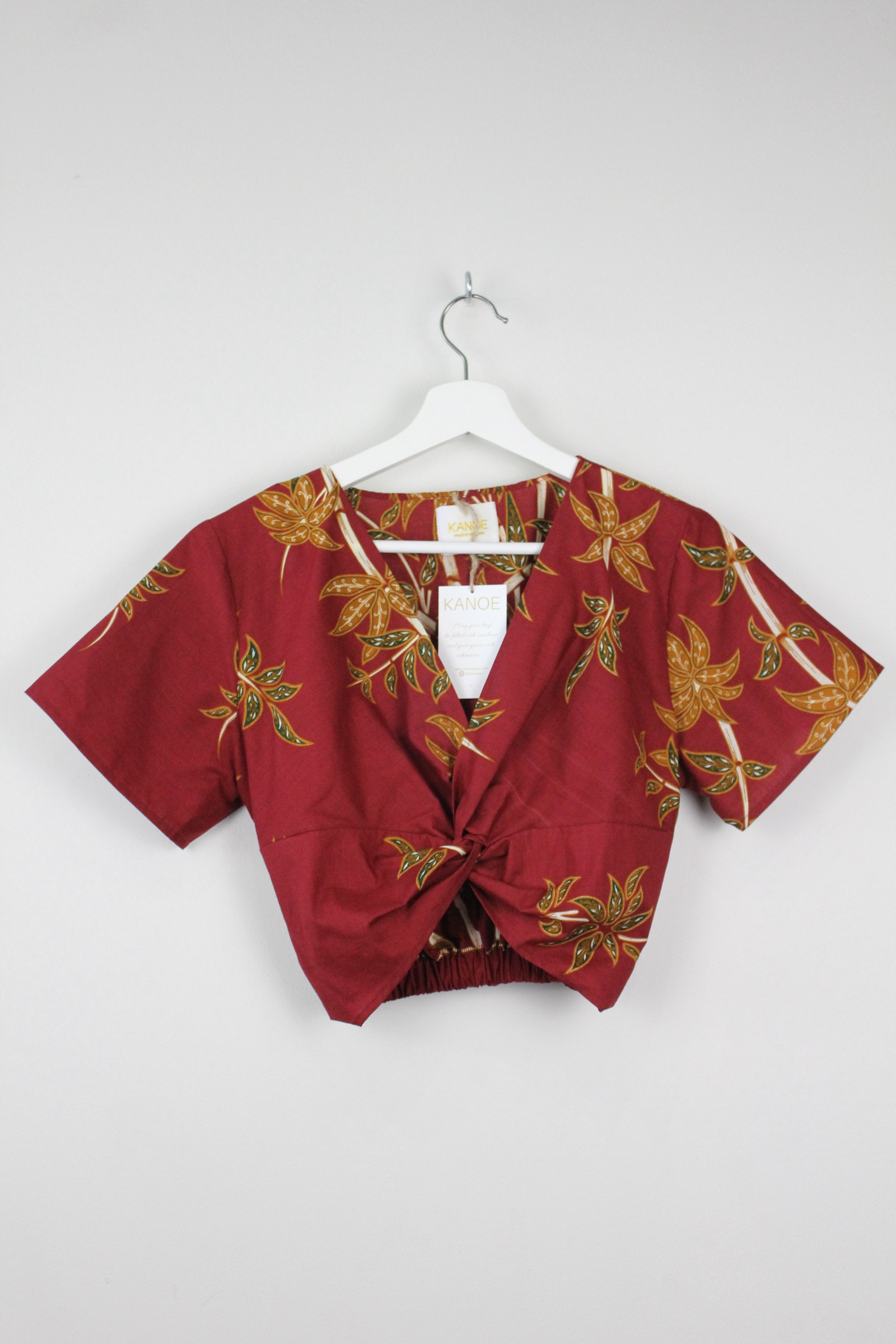 Twisted Front Batik Top - Rudie