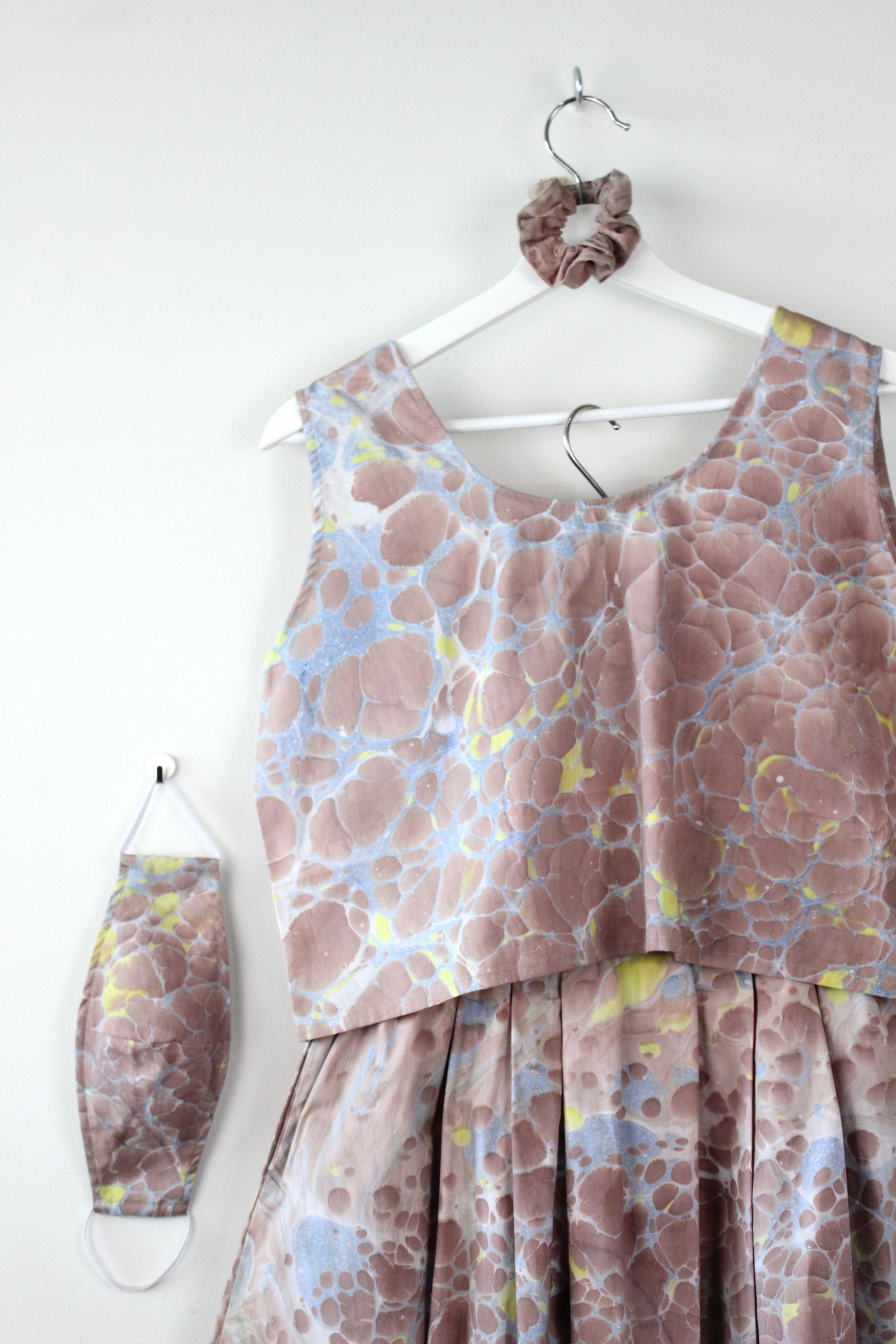 Hand Marbled Matching Beach Set - Sandy