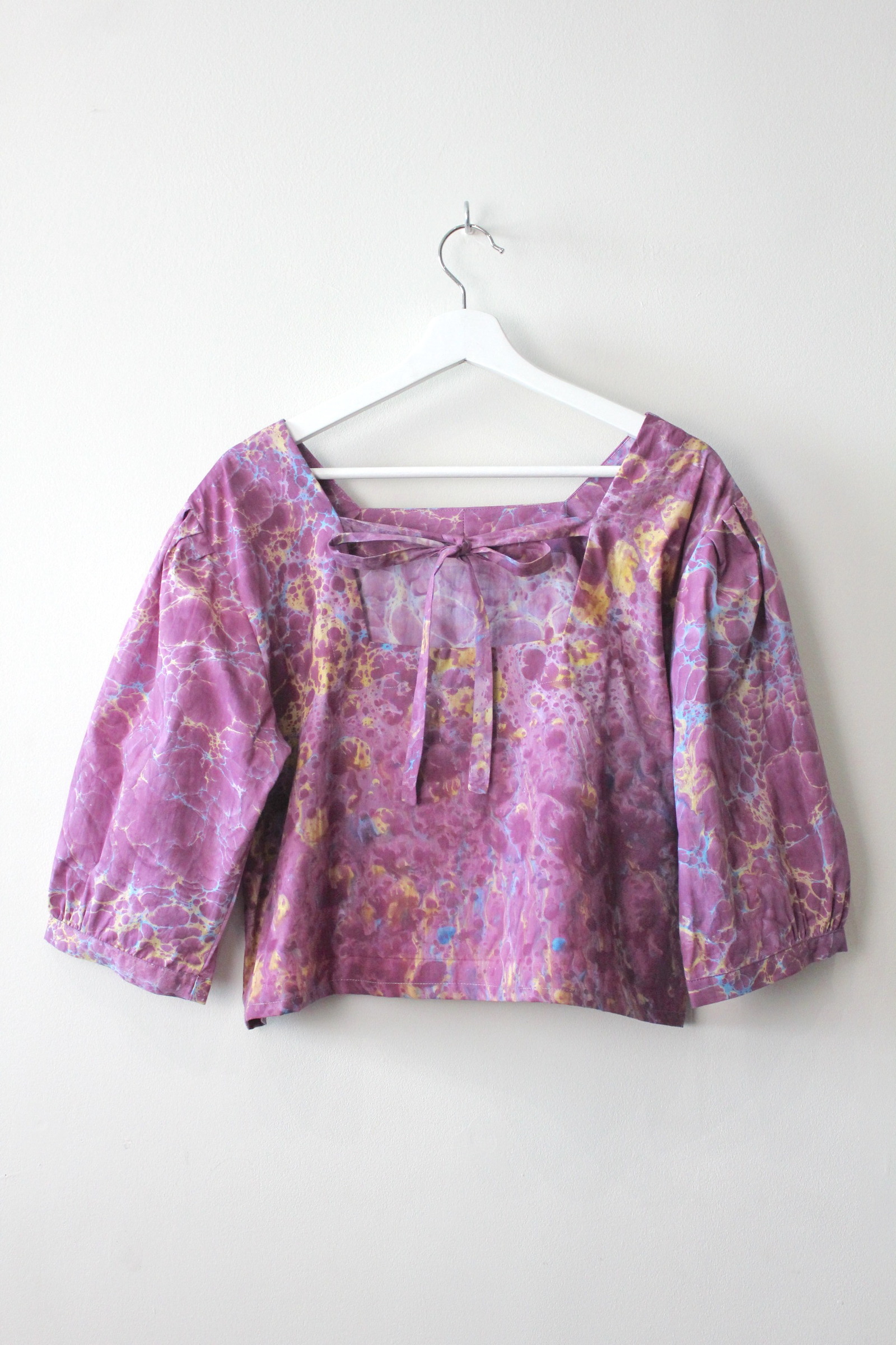 Hand Marbled Bishop Top - Xena