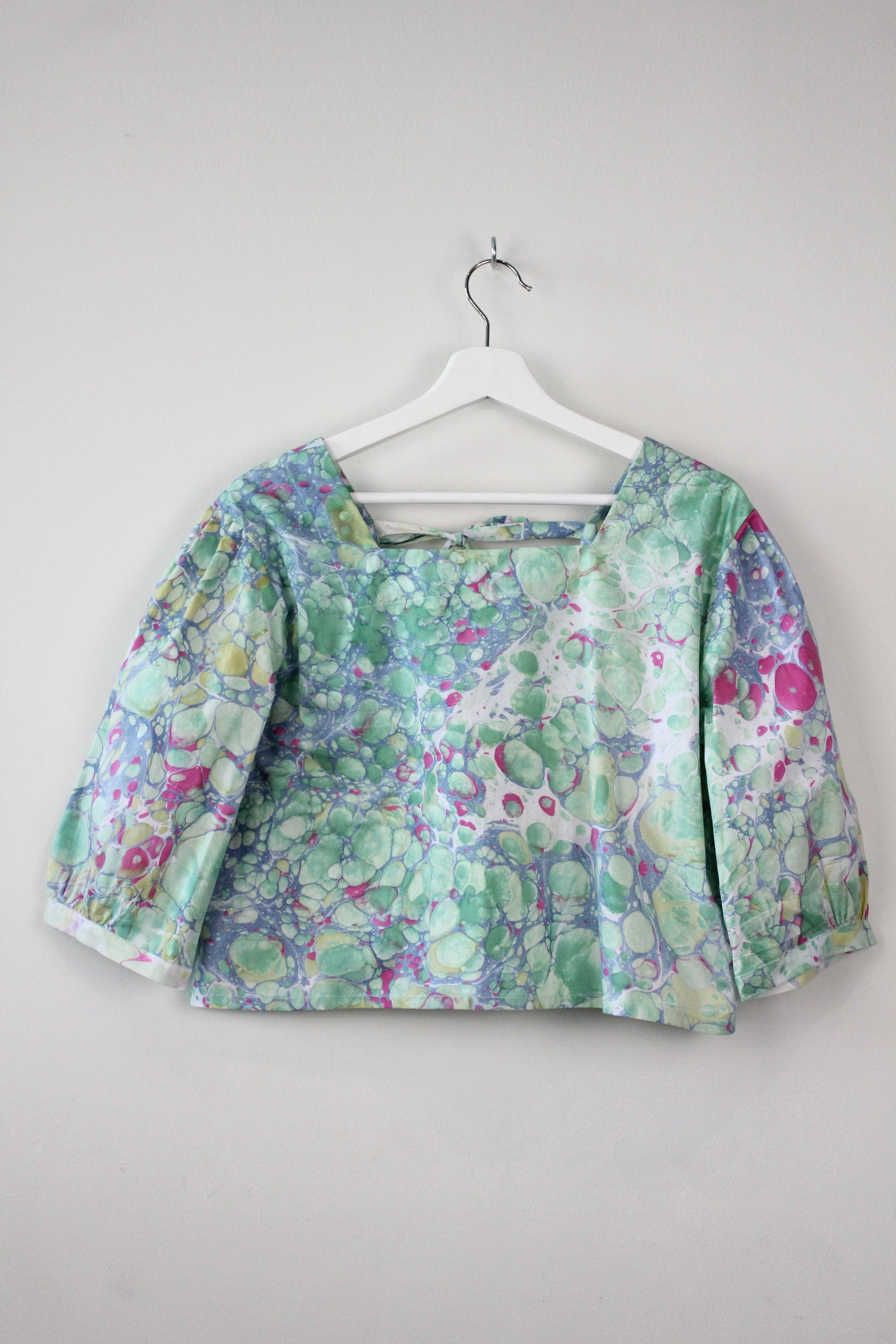 Hand Marbled Bishop Top - Mina