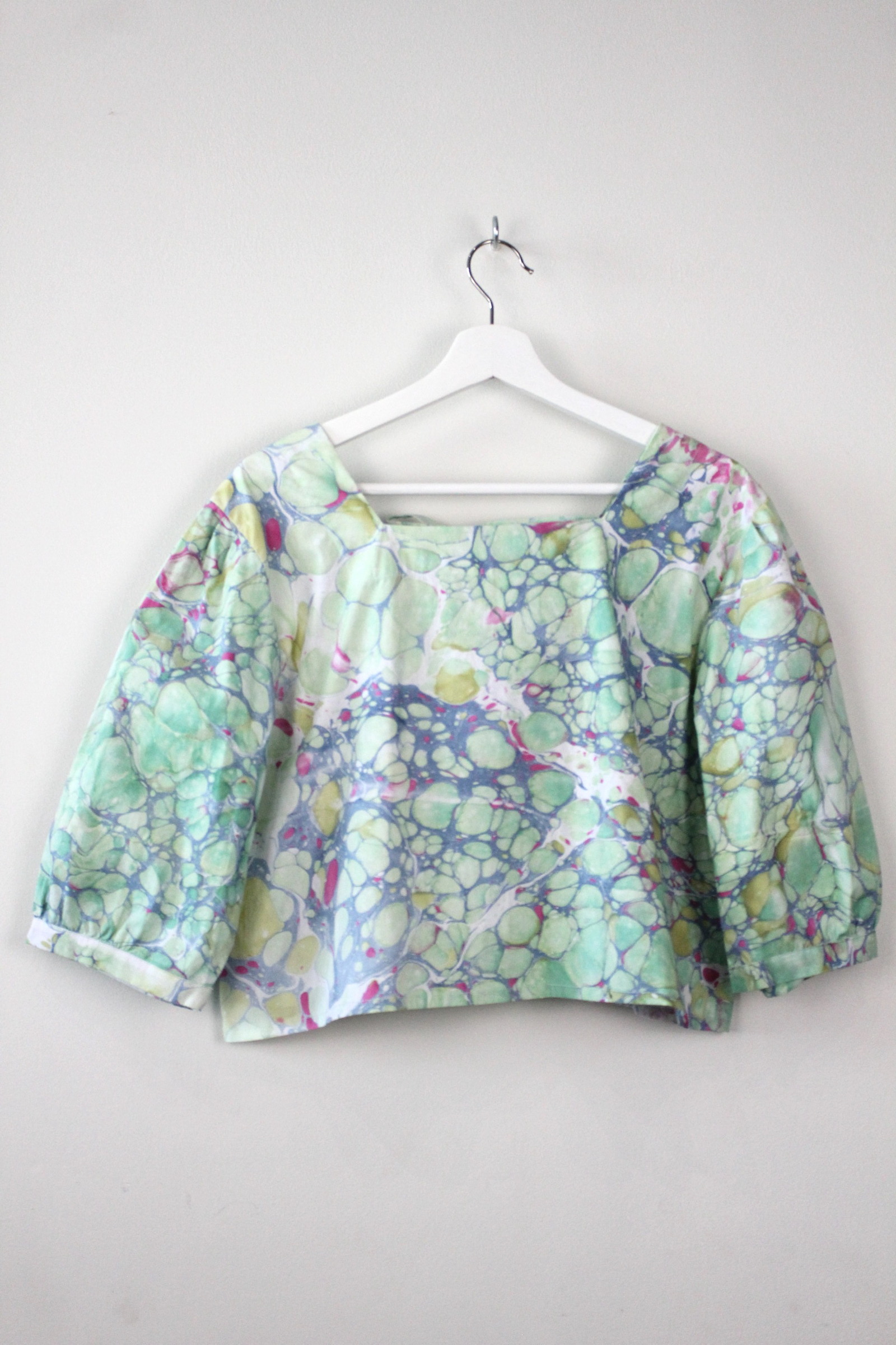 Hand Marbled Bishop Top - Lori