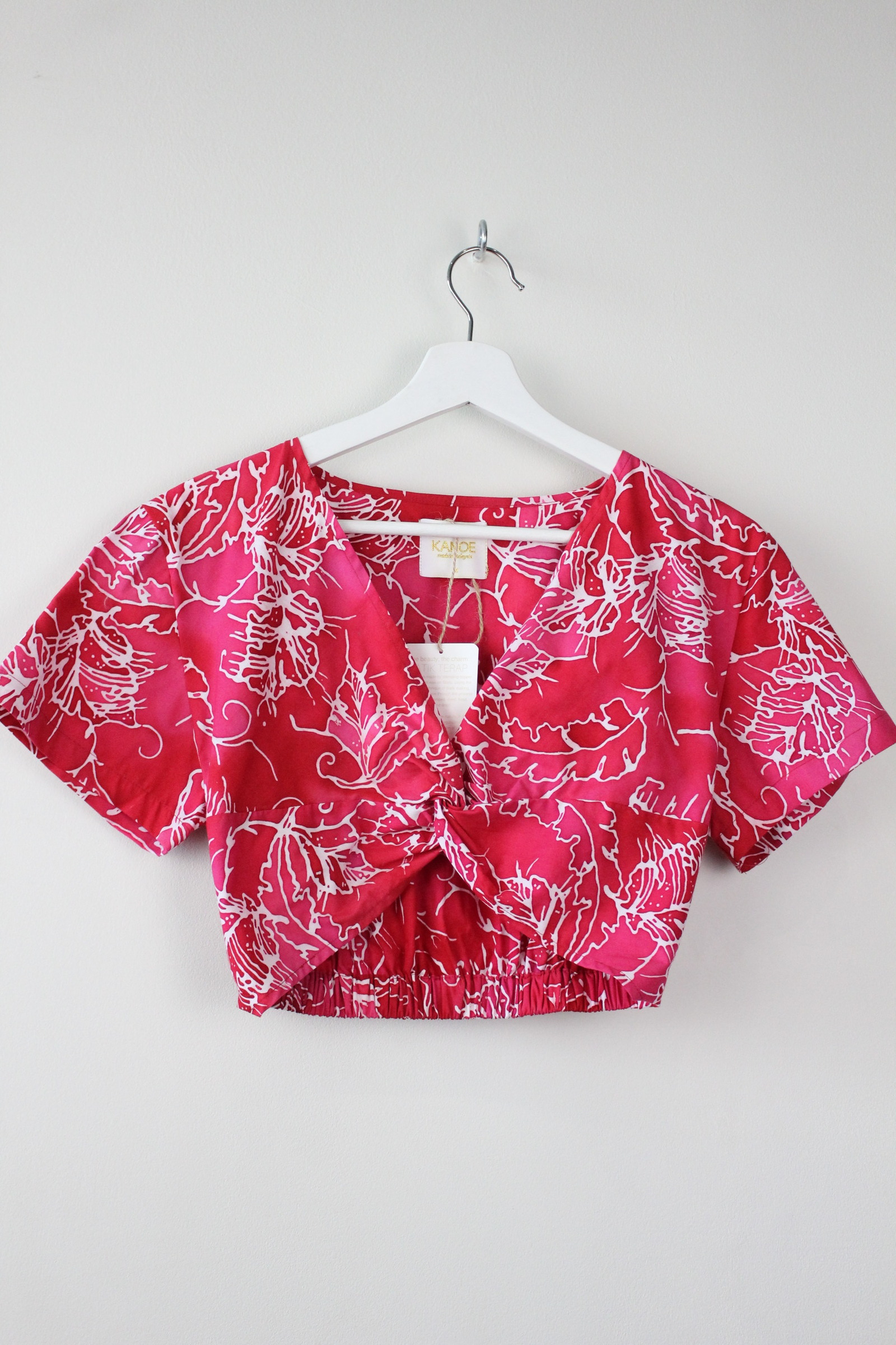 HandStamped Rainbow Twisted Batik Top - Passion