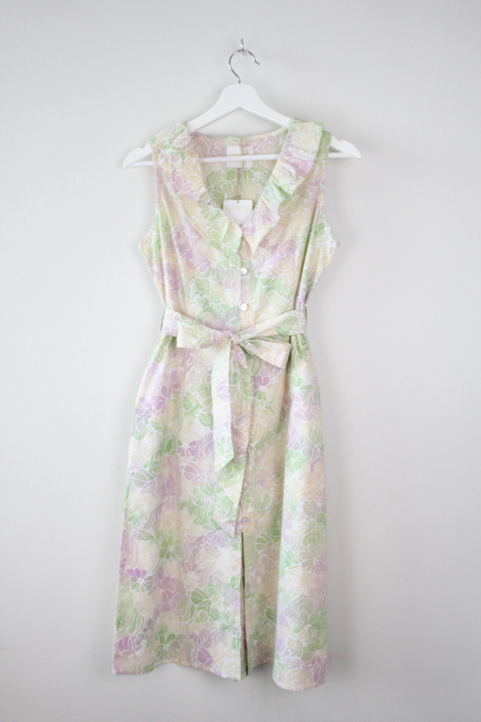 HandStamped Rainbow Batik Dress - Lavender Field