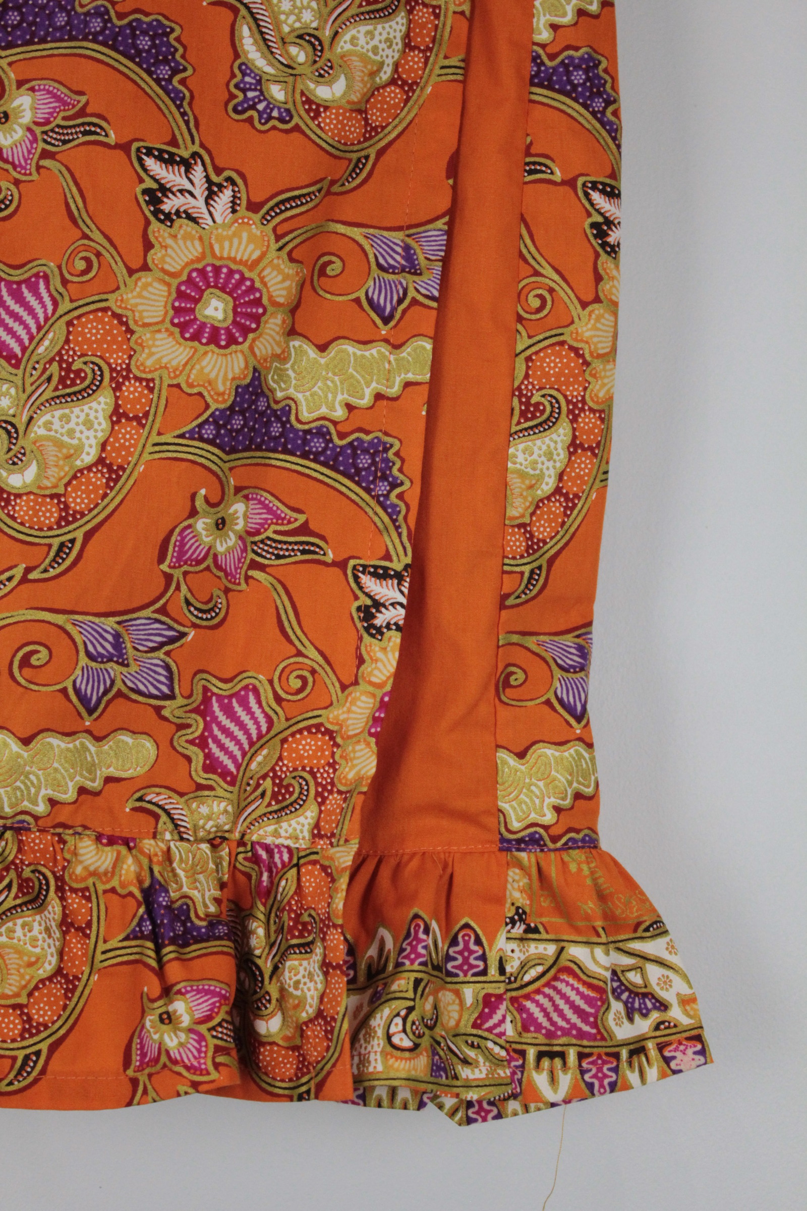 Lil Batik Wrap Skirt - Orange Fizz