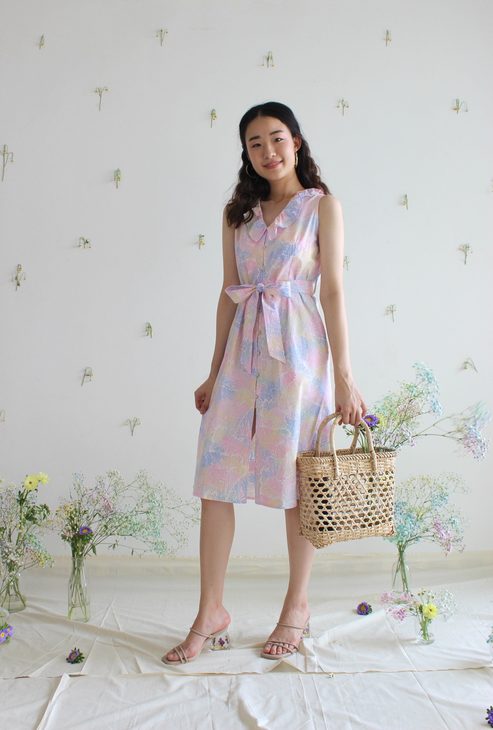 HandStamped Rainbow Batik Dress - Paddle Pop
