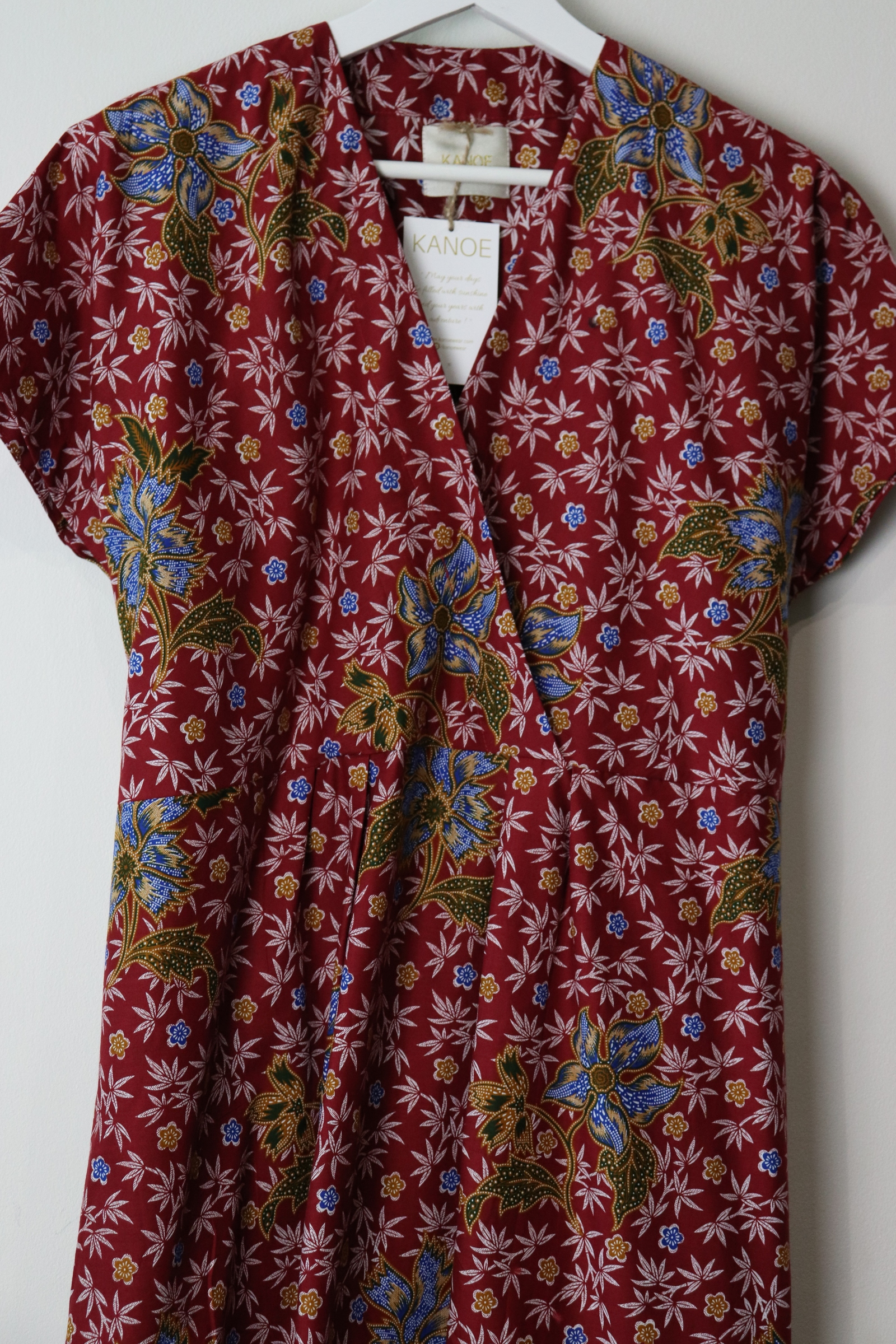 Kimono wrap dress - Crimson