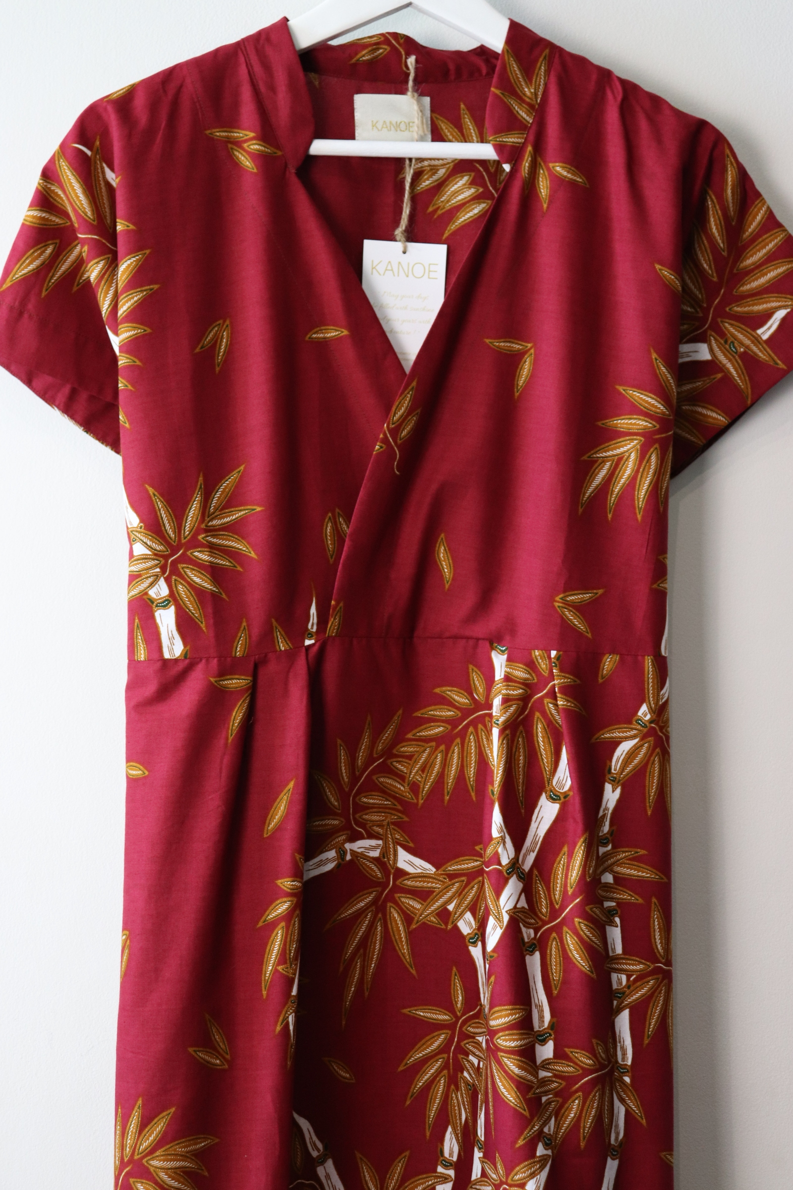 Kimono wrap dress w/ mandarin collar - Fiesty