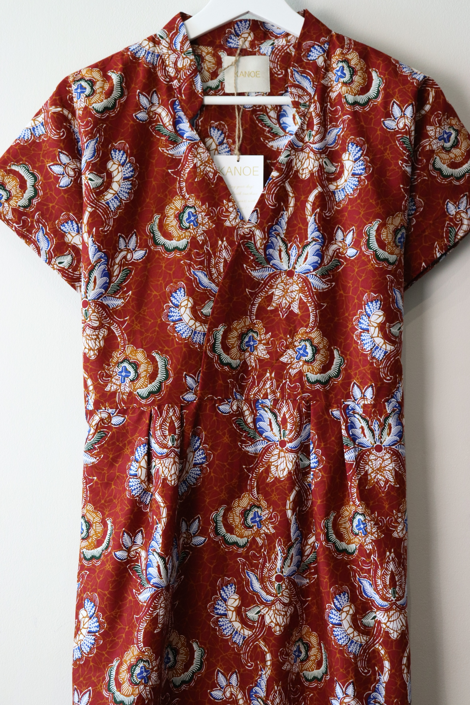 Kimono wrap dress w/ mandarin collar - Mika