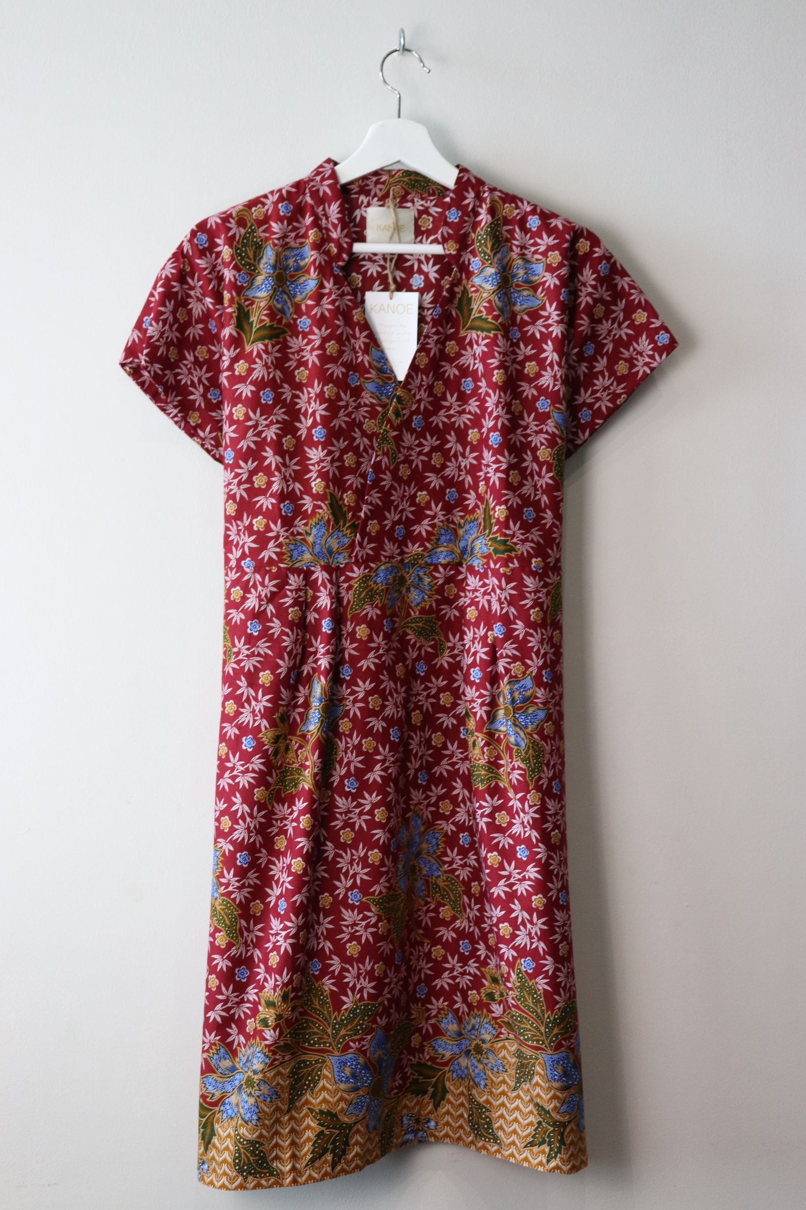 Kimono wrap dress w/ mandarin collar - Zena