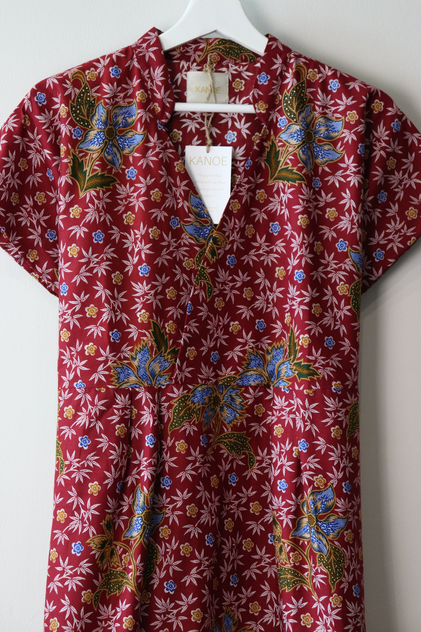 Kimono wrap dress w/ mandarin collar - Zena