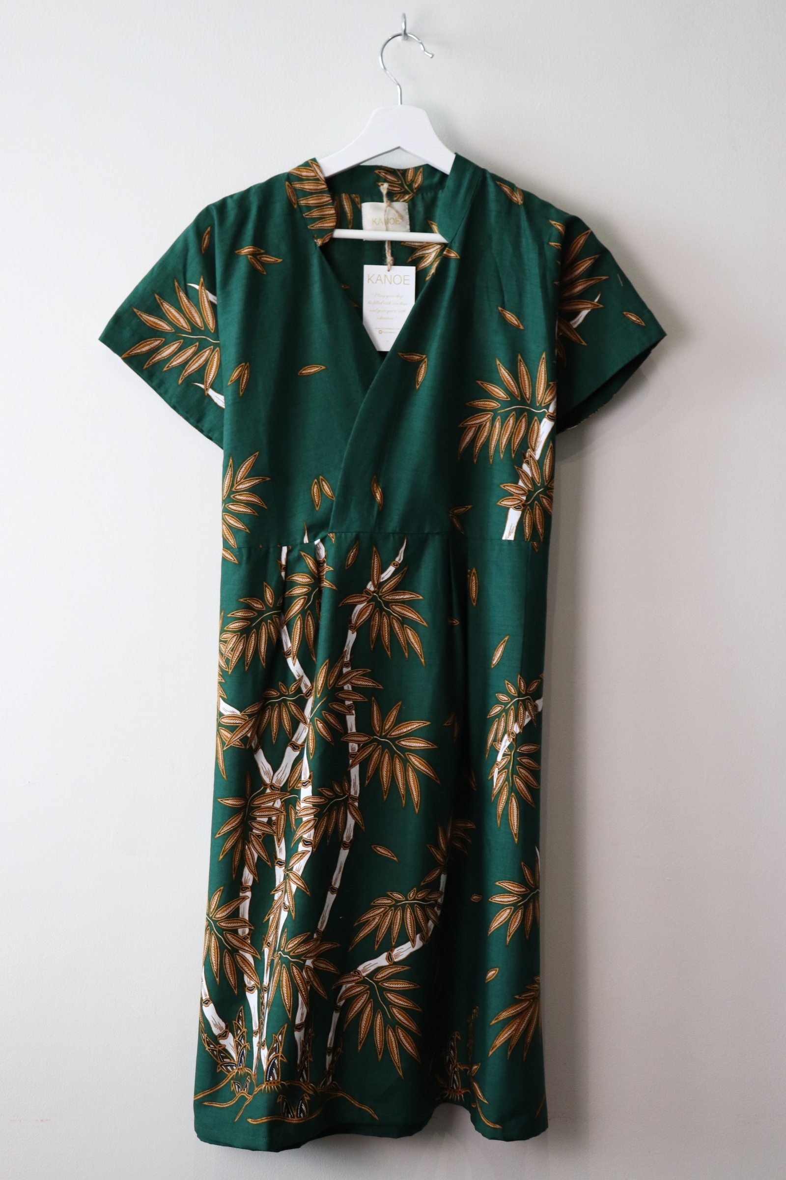 Kimono wrap dress w/ mandarin collar - Plantboss