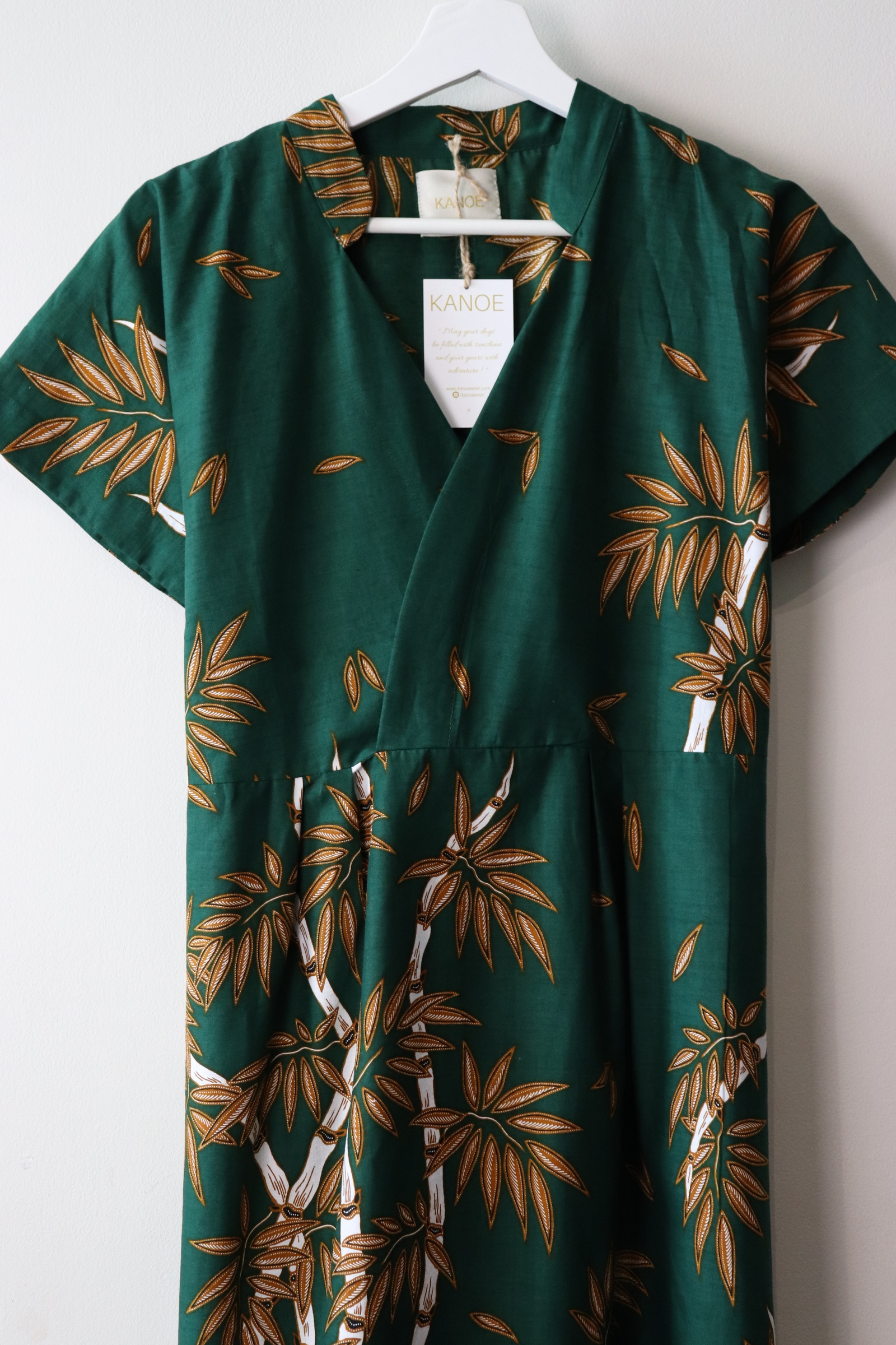 Kimono wrap dress w/ mandarin collar - Plantboss