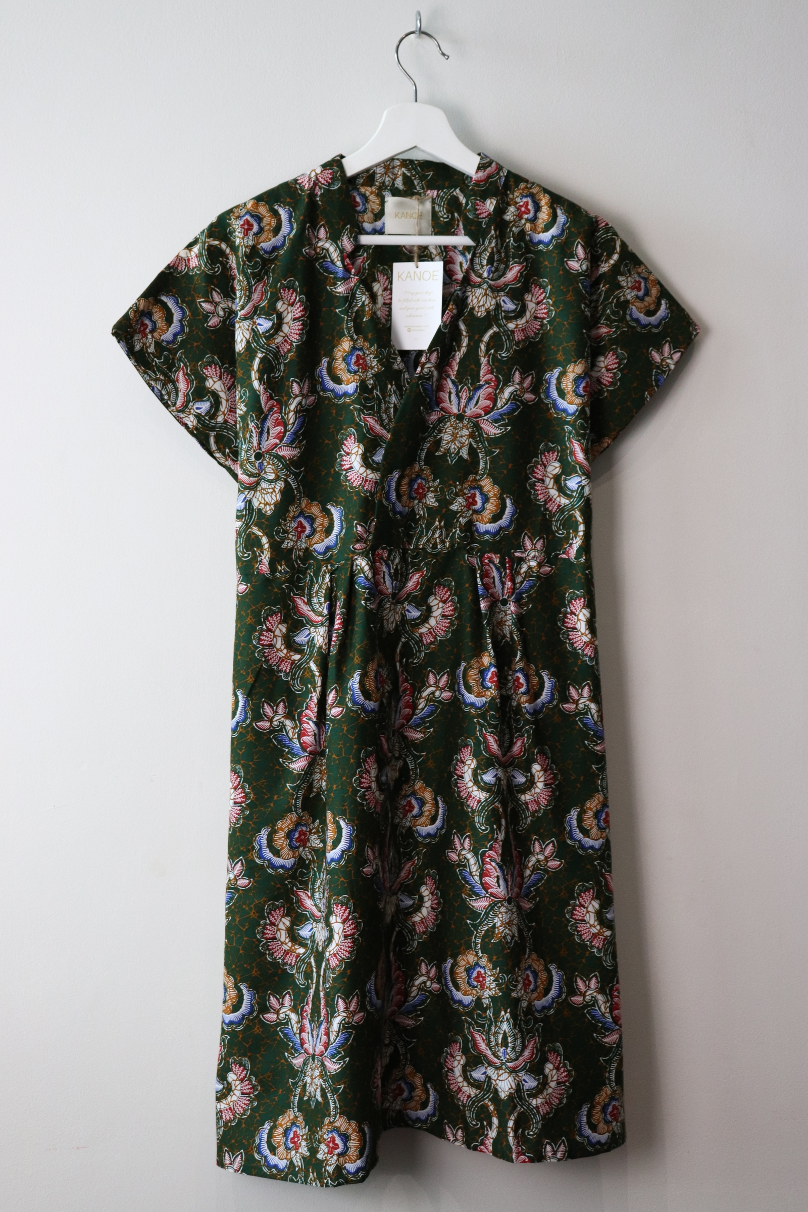 Kimono wrap dress w/ mandarin collar - Elton