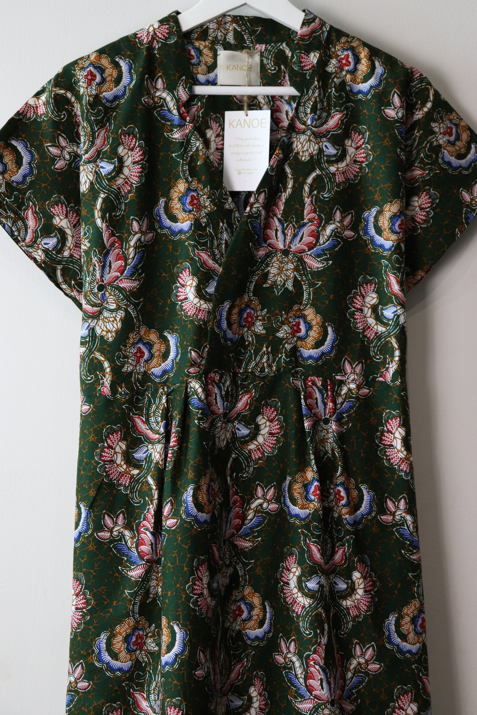 Kimono wrap dress w/ mandarin collar - Elton