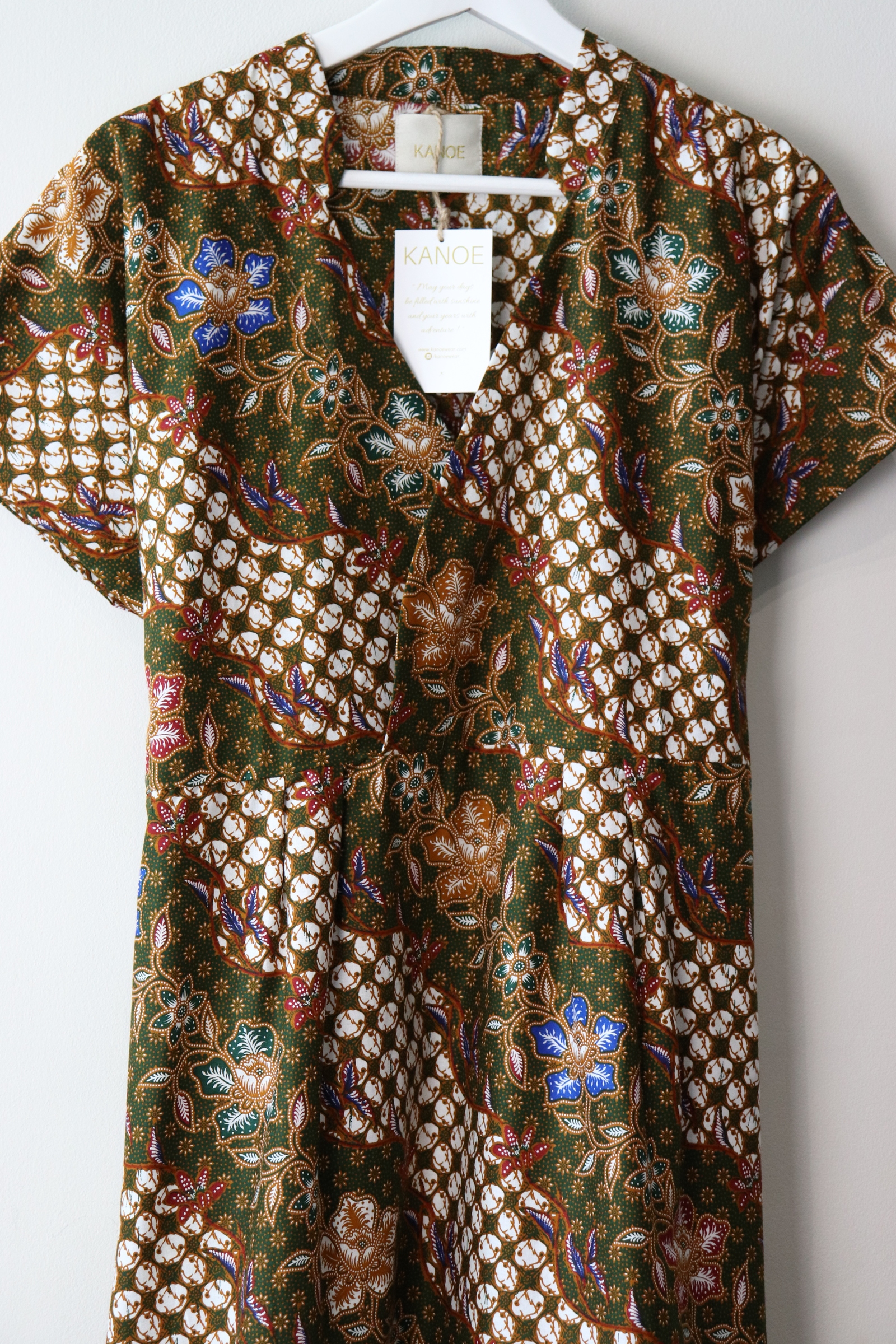 Kimono wrap dress w/ mandarin collar - Rowena