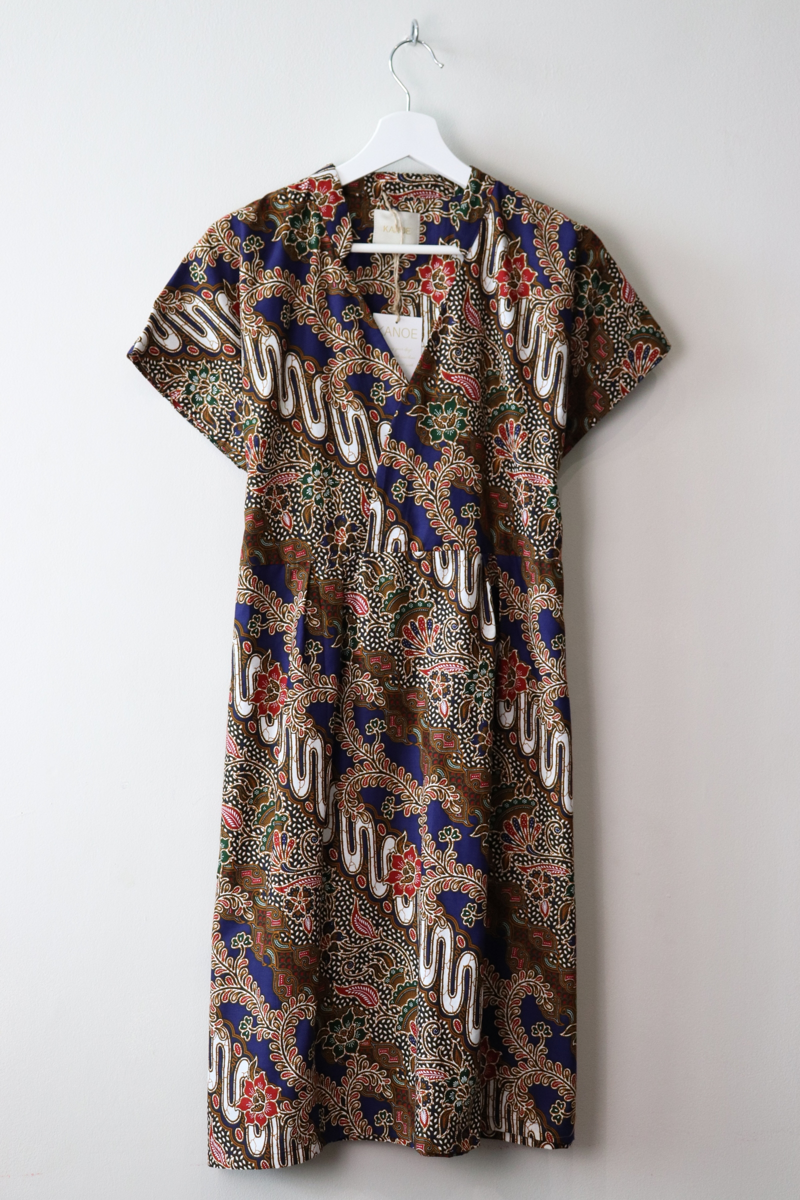 Kimono wrap dress w/ mandarin collar - Juki