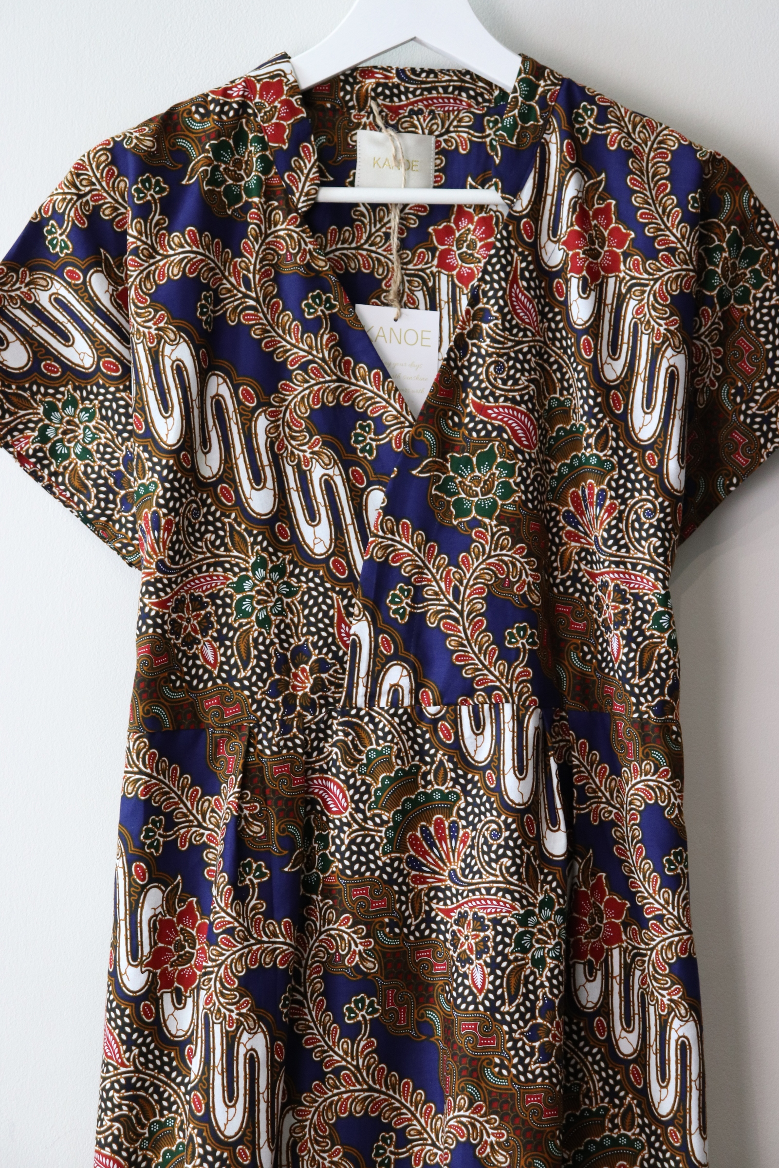 Kimono wrap dress w/ mandarin collar - Juki