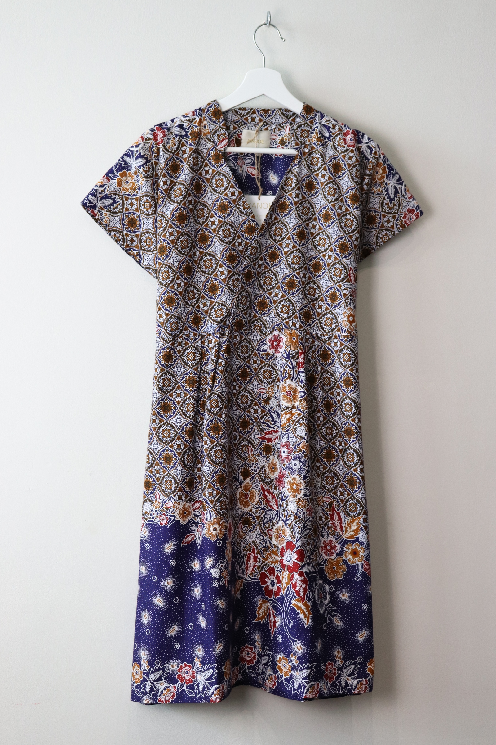 Kimono wrap dress w/ mandarin collar - Claudie