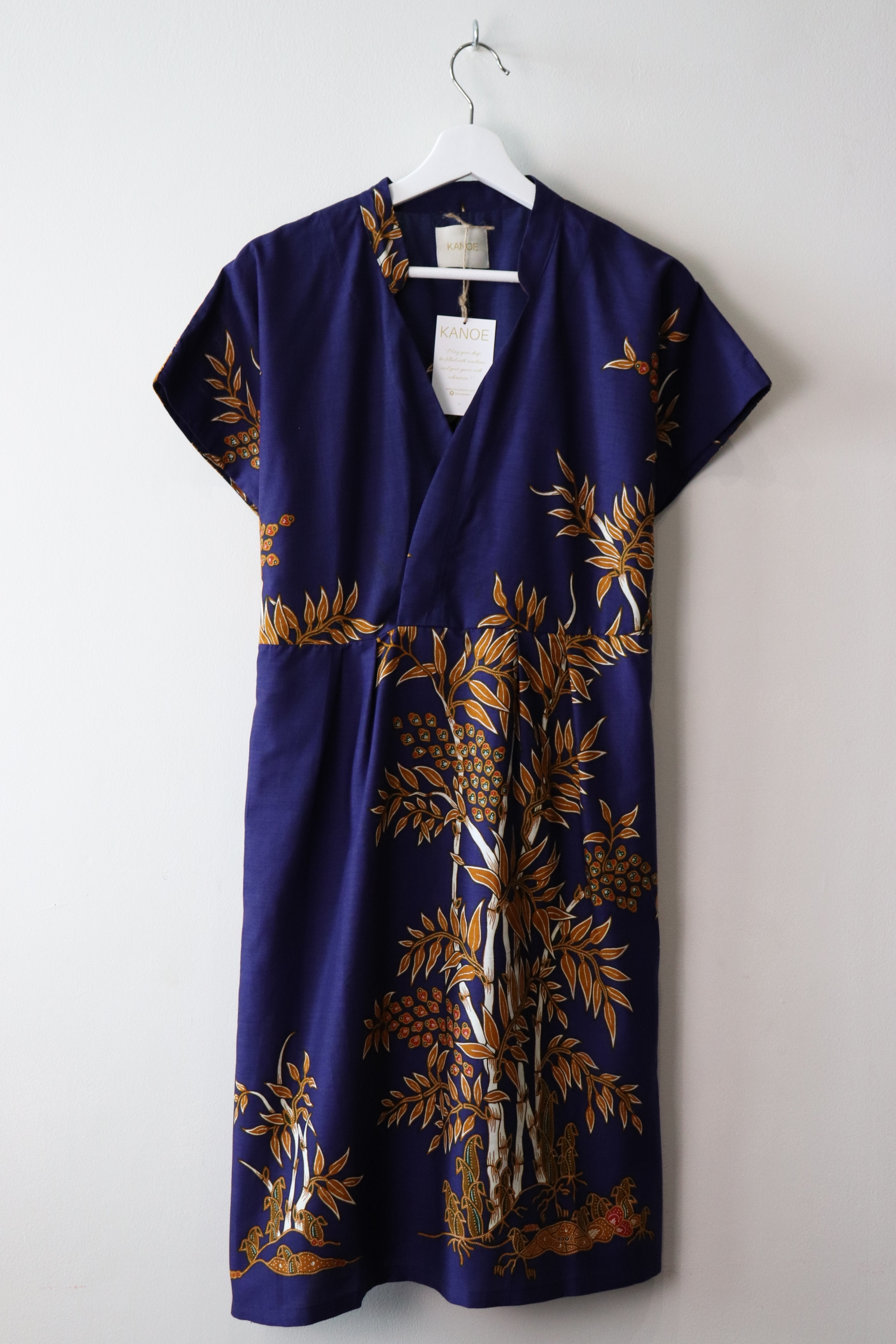 Kimono wrap dress w/ mandarin collar - Prosper