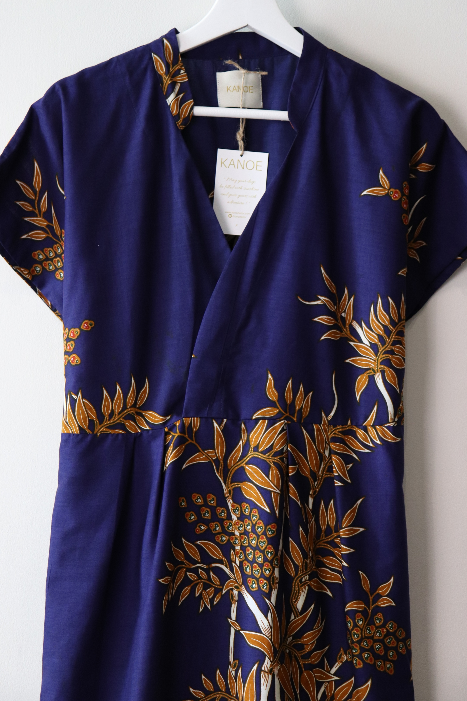 Kimono wrap dress w/ mandarin collar - Prosper