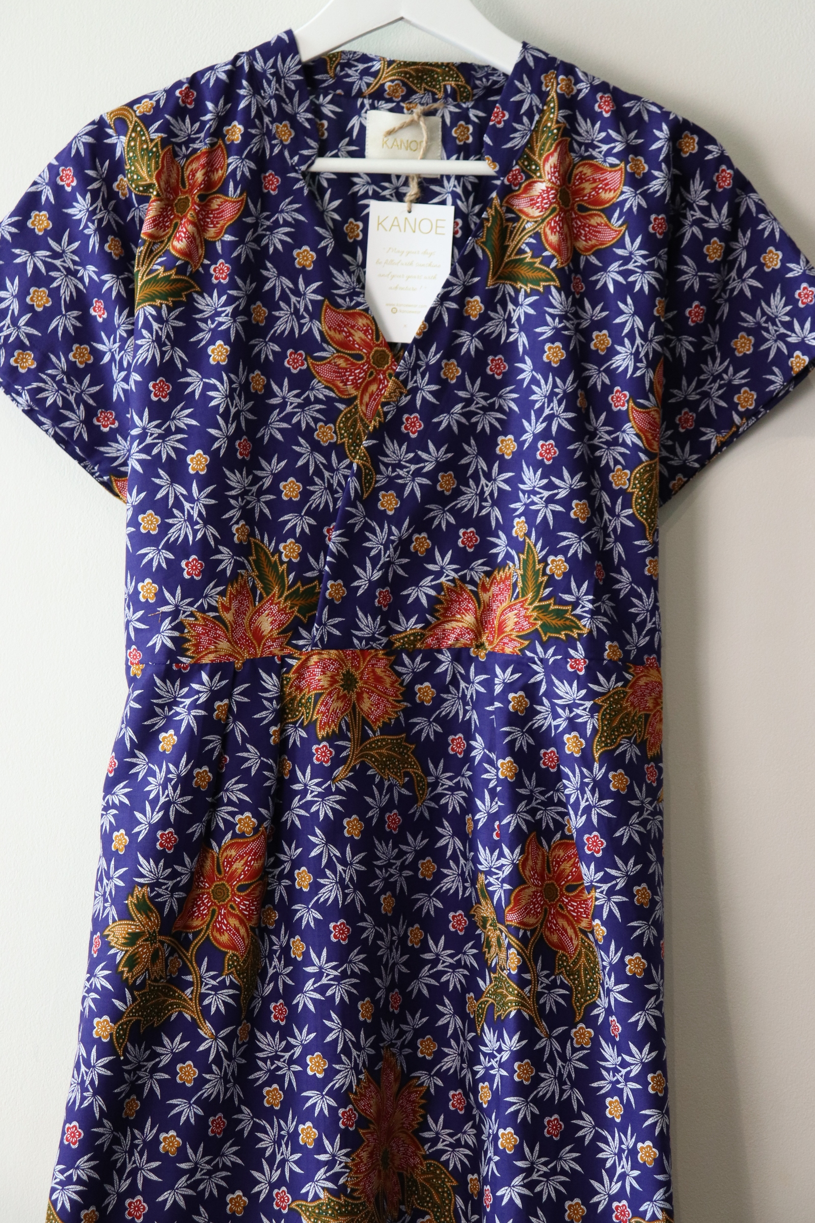 Kimono wrap dress w/ mandarin collar - Nydia