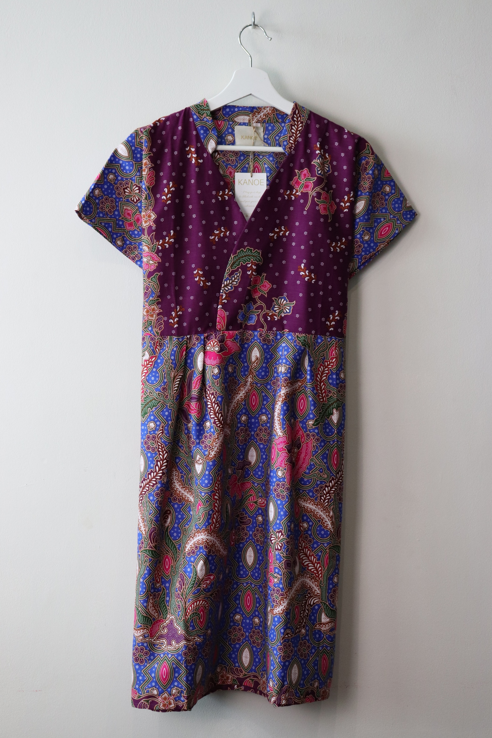 Kimono wrap dress w/ mandarin collar - Selina