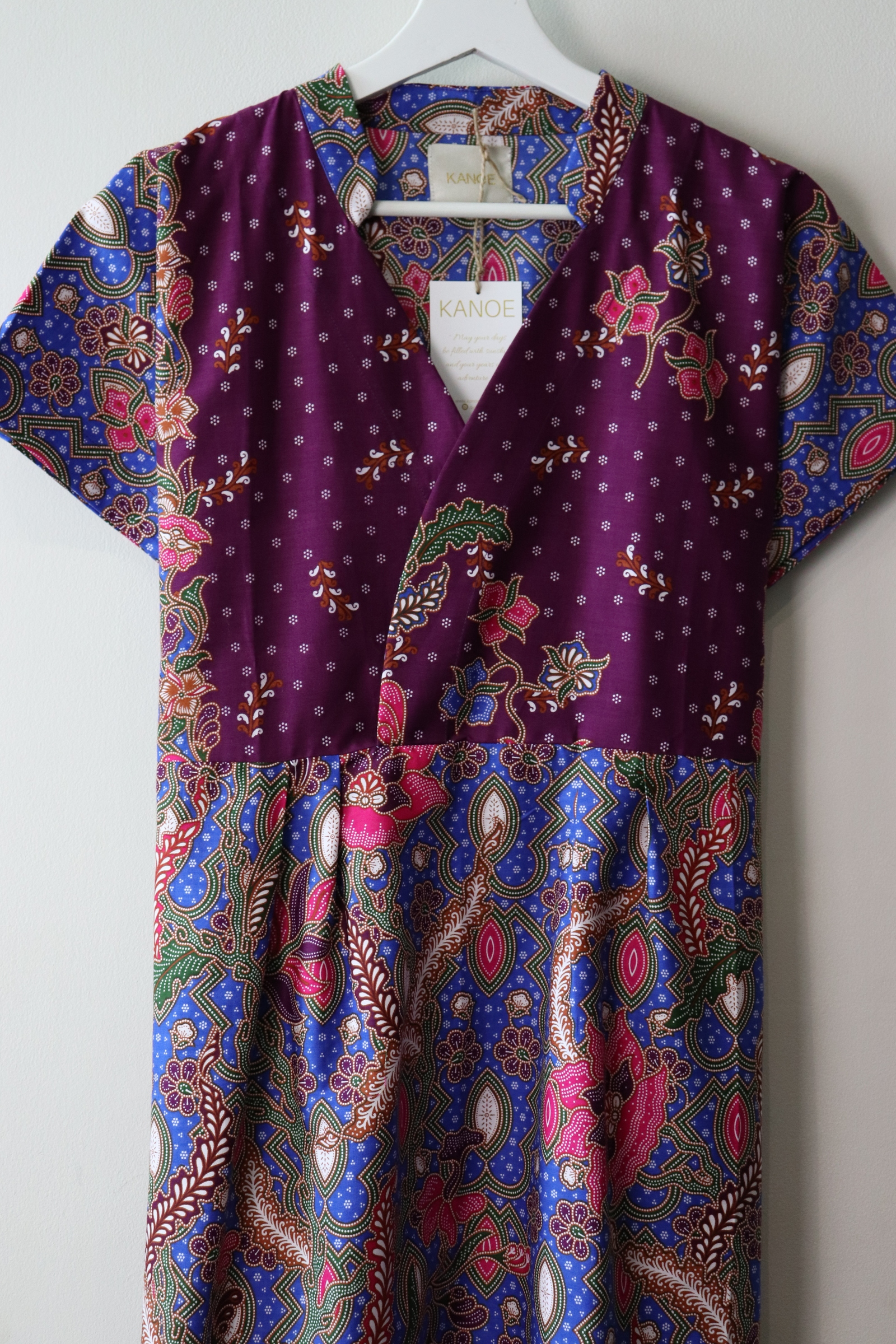 Kimono wrap dress w/ mandarin collar - Selina
