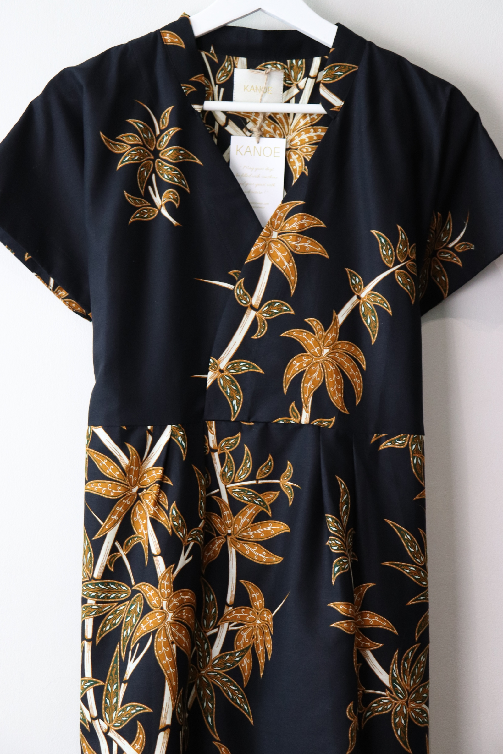 Kimono wrap dress w/ mandarin collar - Grow