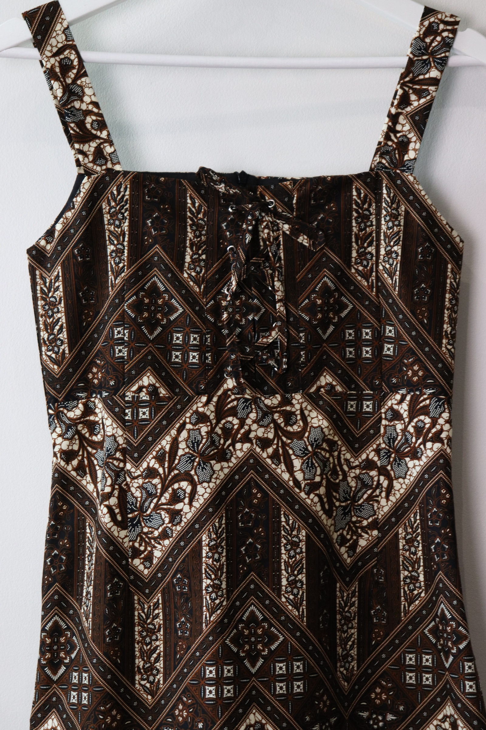 Batik Lace up Dress - Michaela