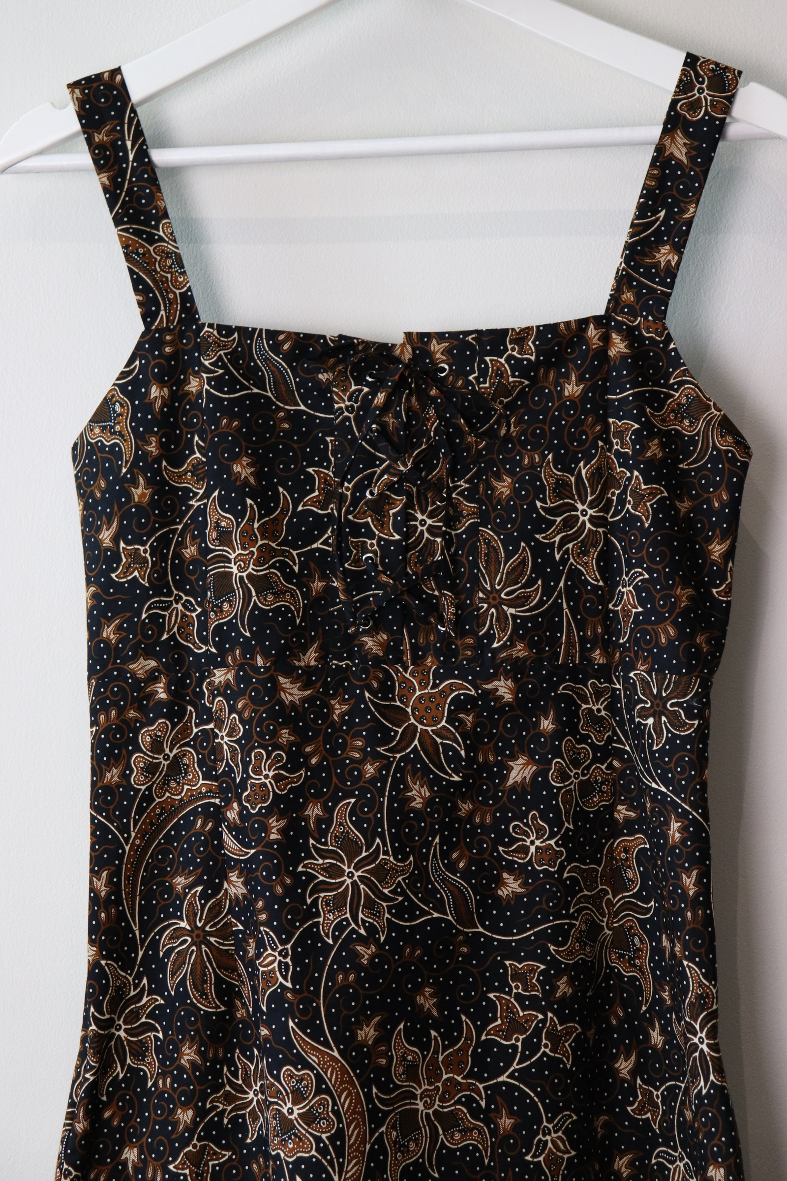 Batik Lace up Dress - Zurie