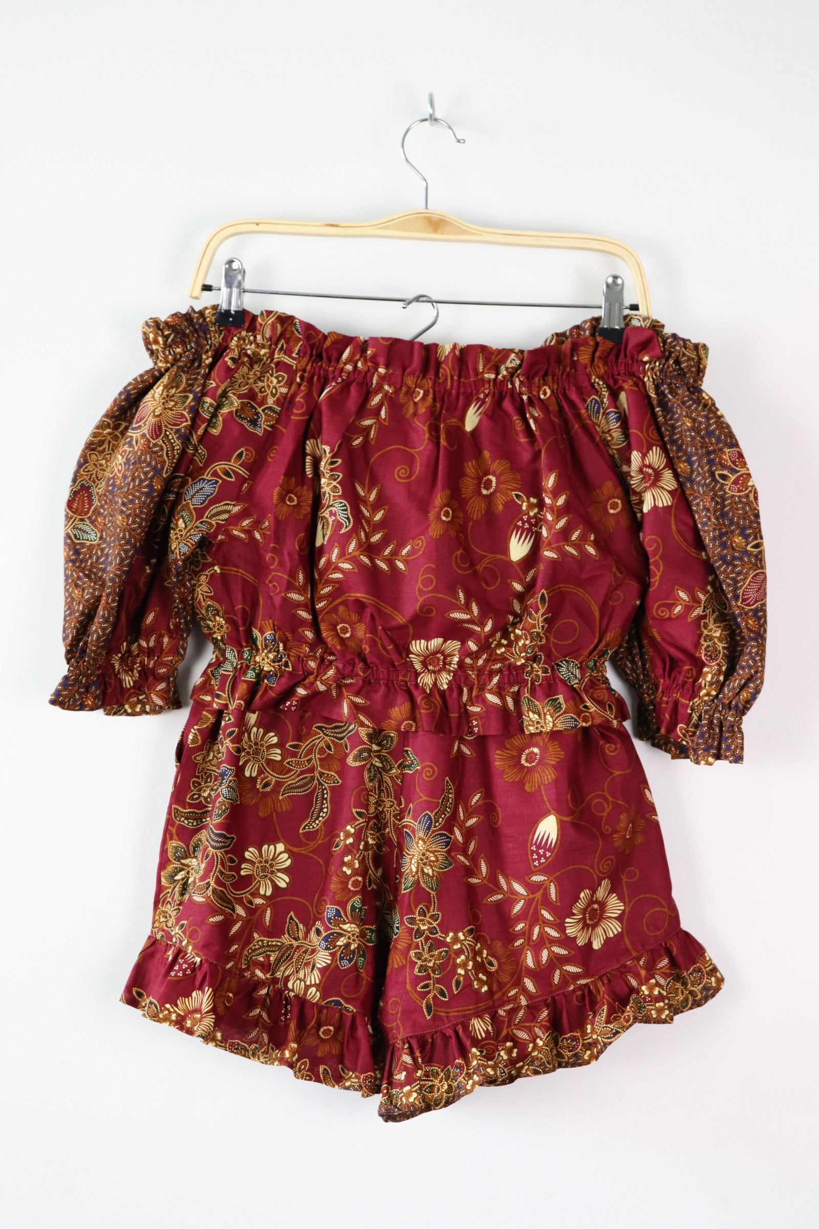 Batik Lounge Set - Aira ( Maroon )