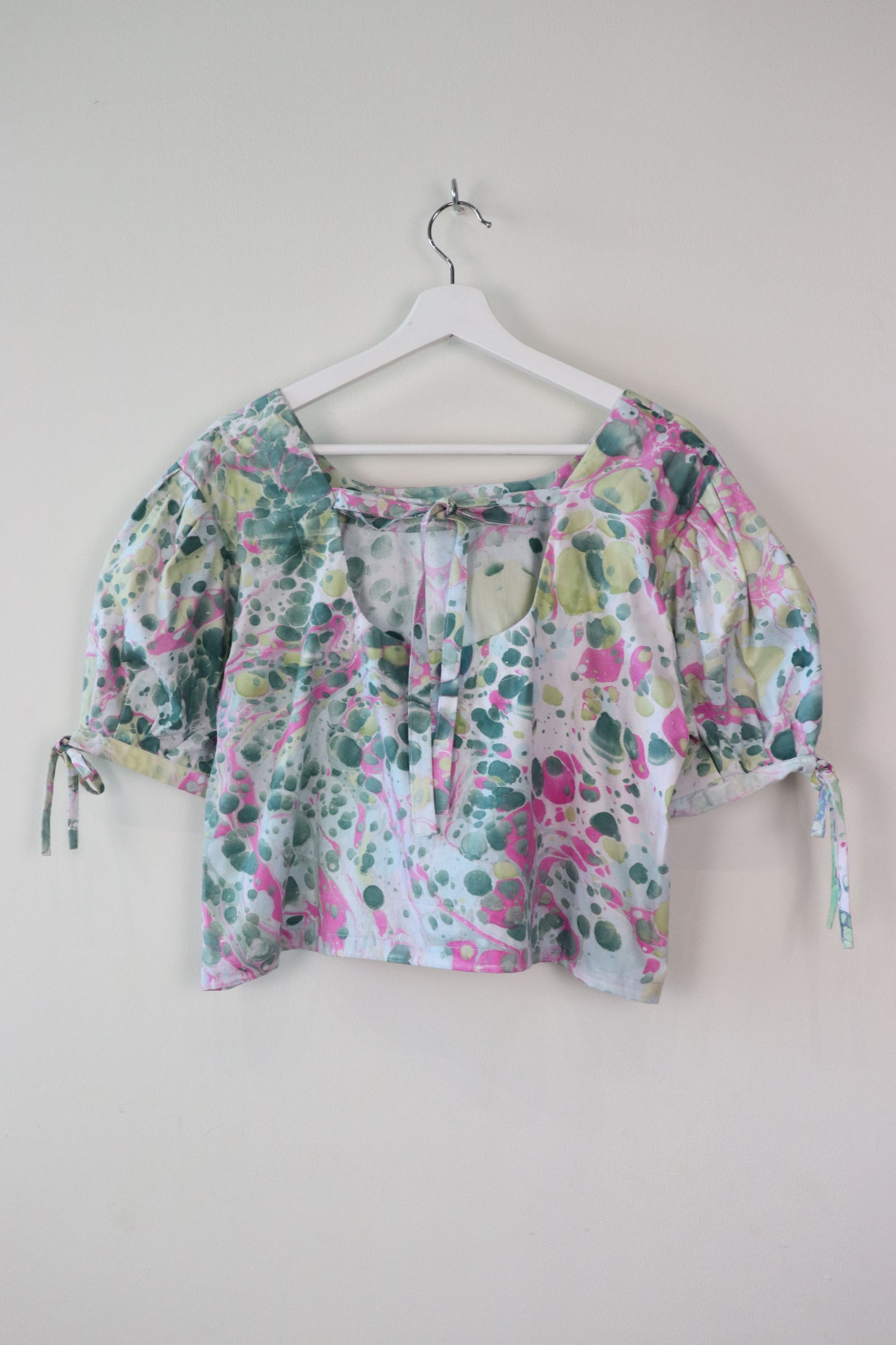 Hand Marbled Bow Top - Greys Anatomy