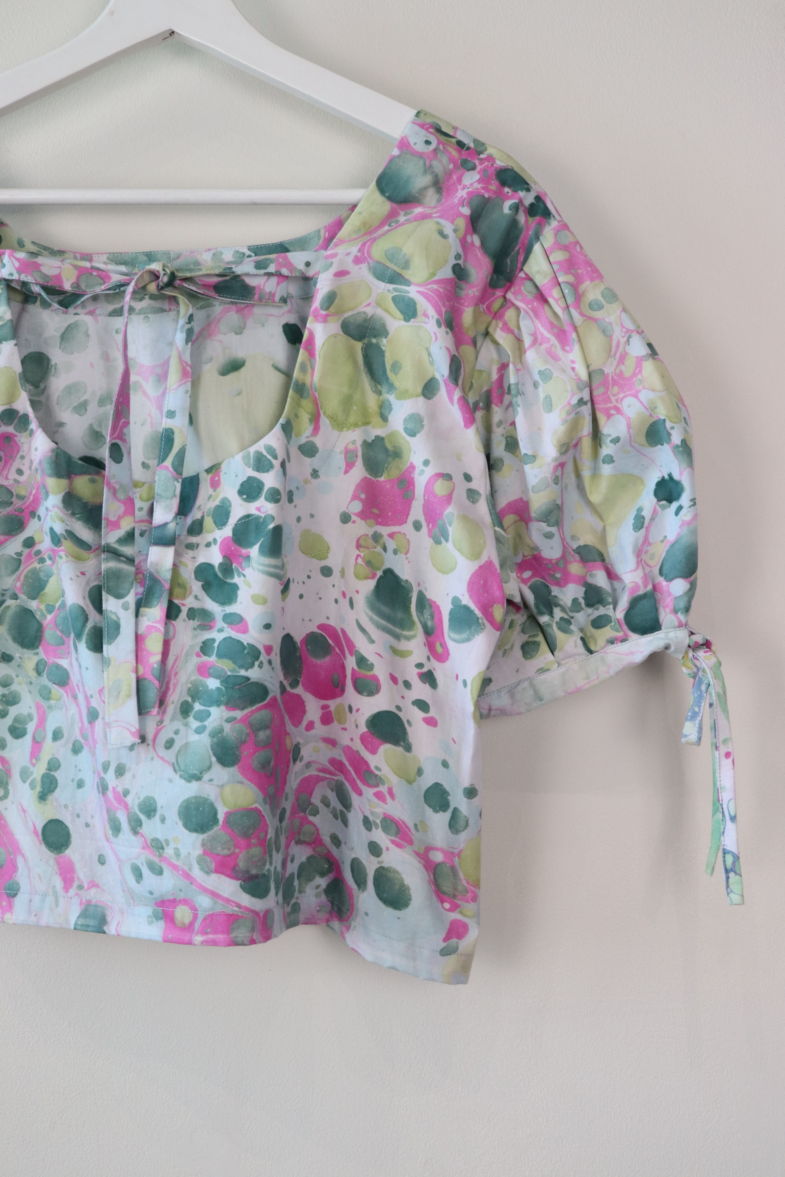 Hand Marbled Bow Top - Greys Anatomy