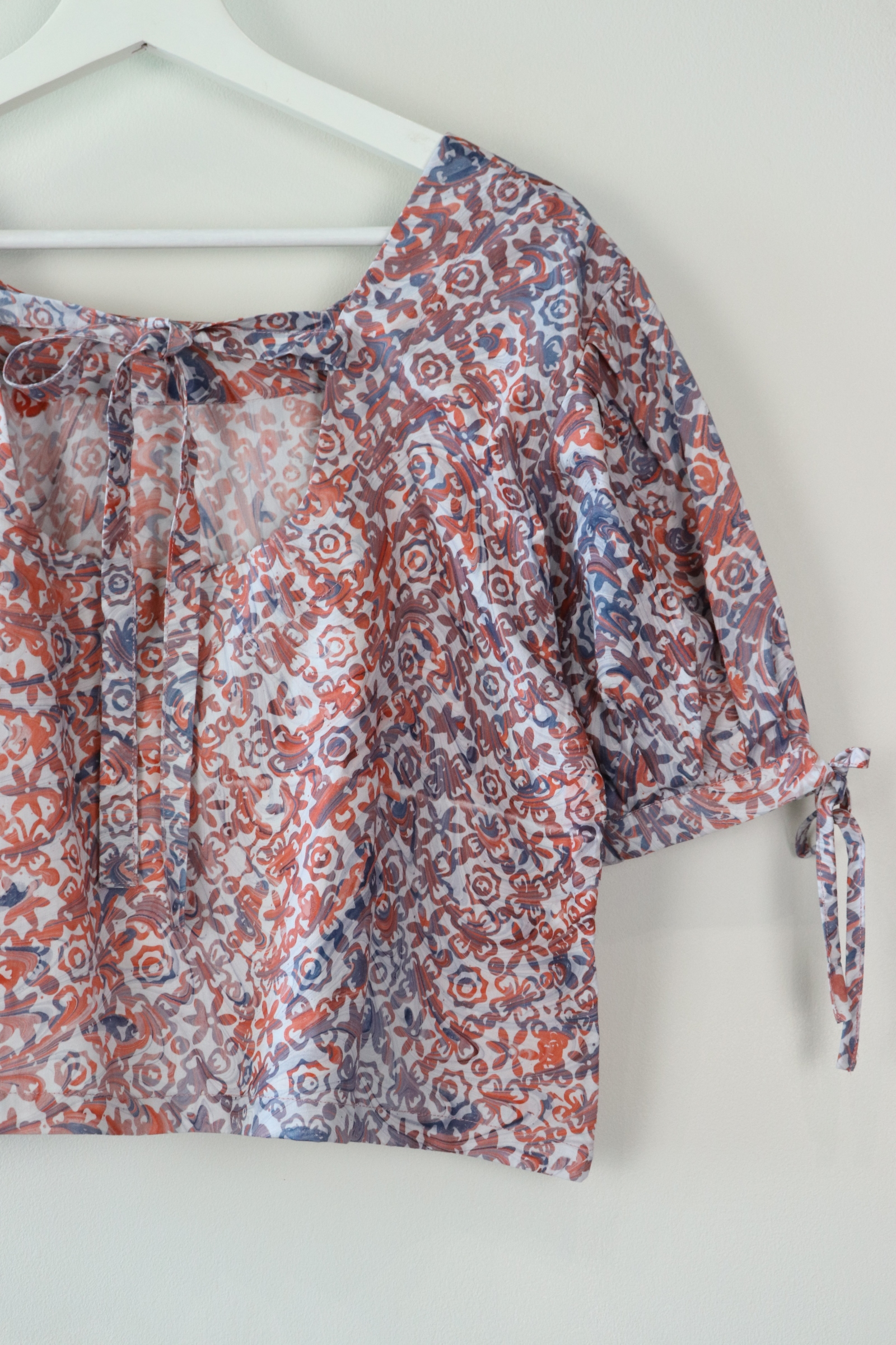 Hand Marbled Bow Top - California Cation