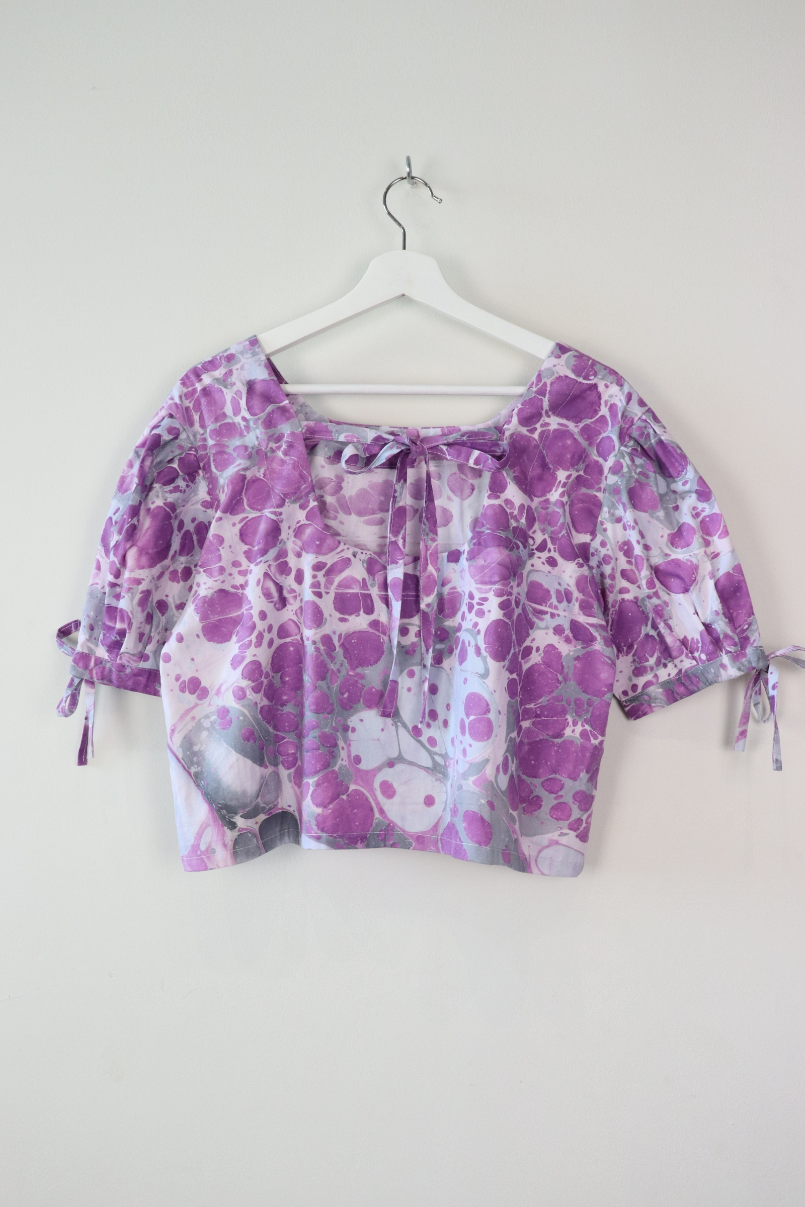 Hand Marbled Bow Top - Gypsy Gems