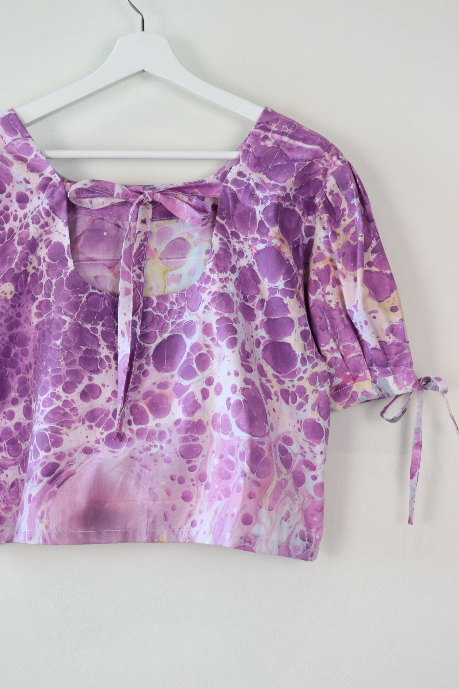 Hand Marbled Bow Top - Gypsy Dreamer